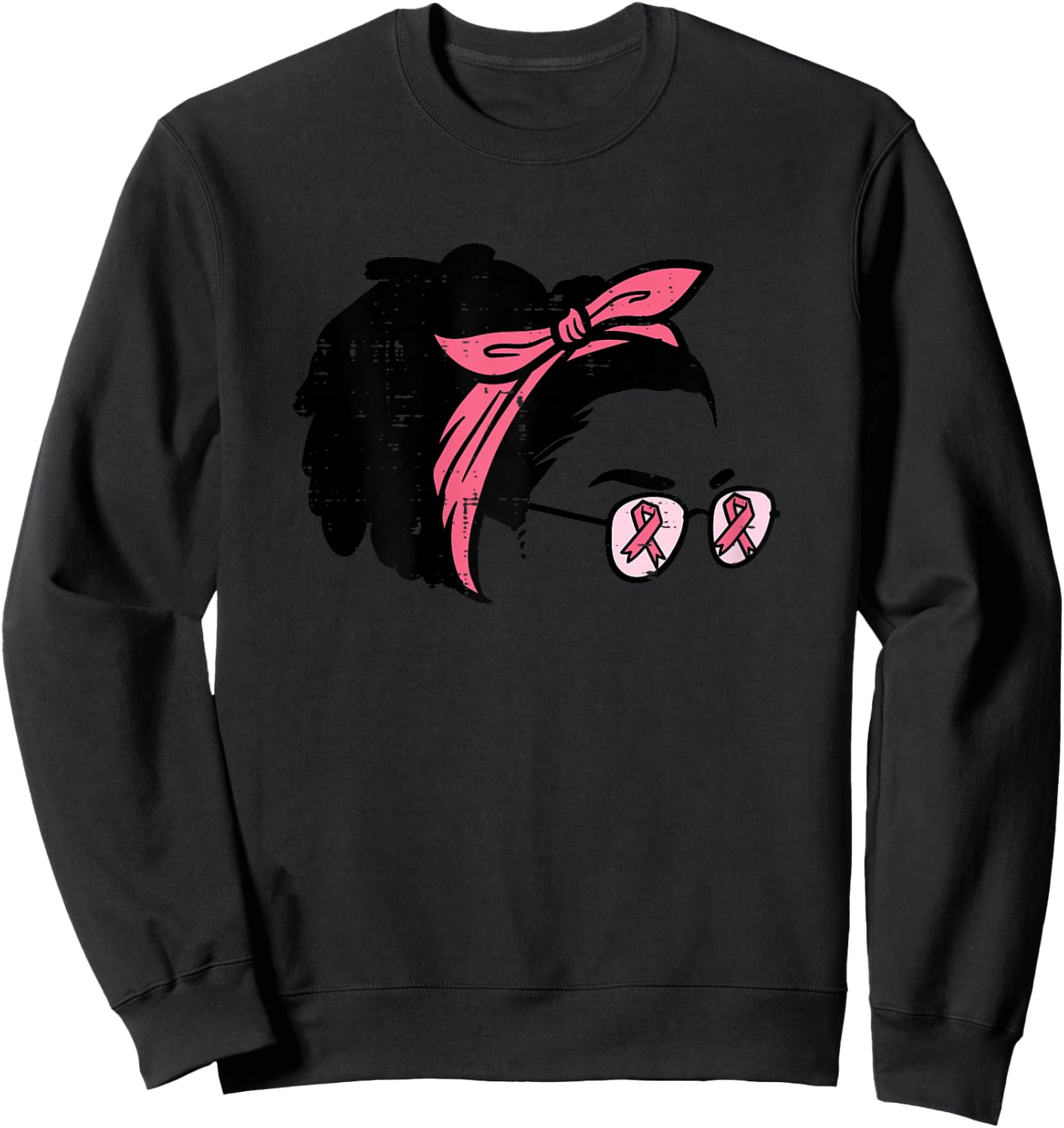 Black Girl Breast Cancer Awareness Survivor African Women Sweatshirt - Sweatshirt | Black