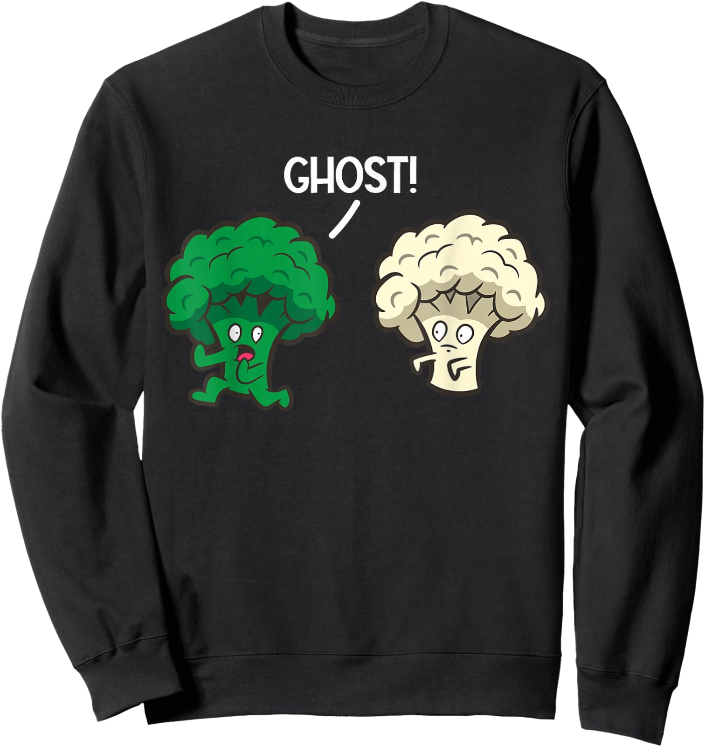 Broccoli Ghost Cauliflower Sweatshirt - Sweatshirt | Black
