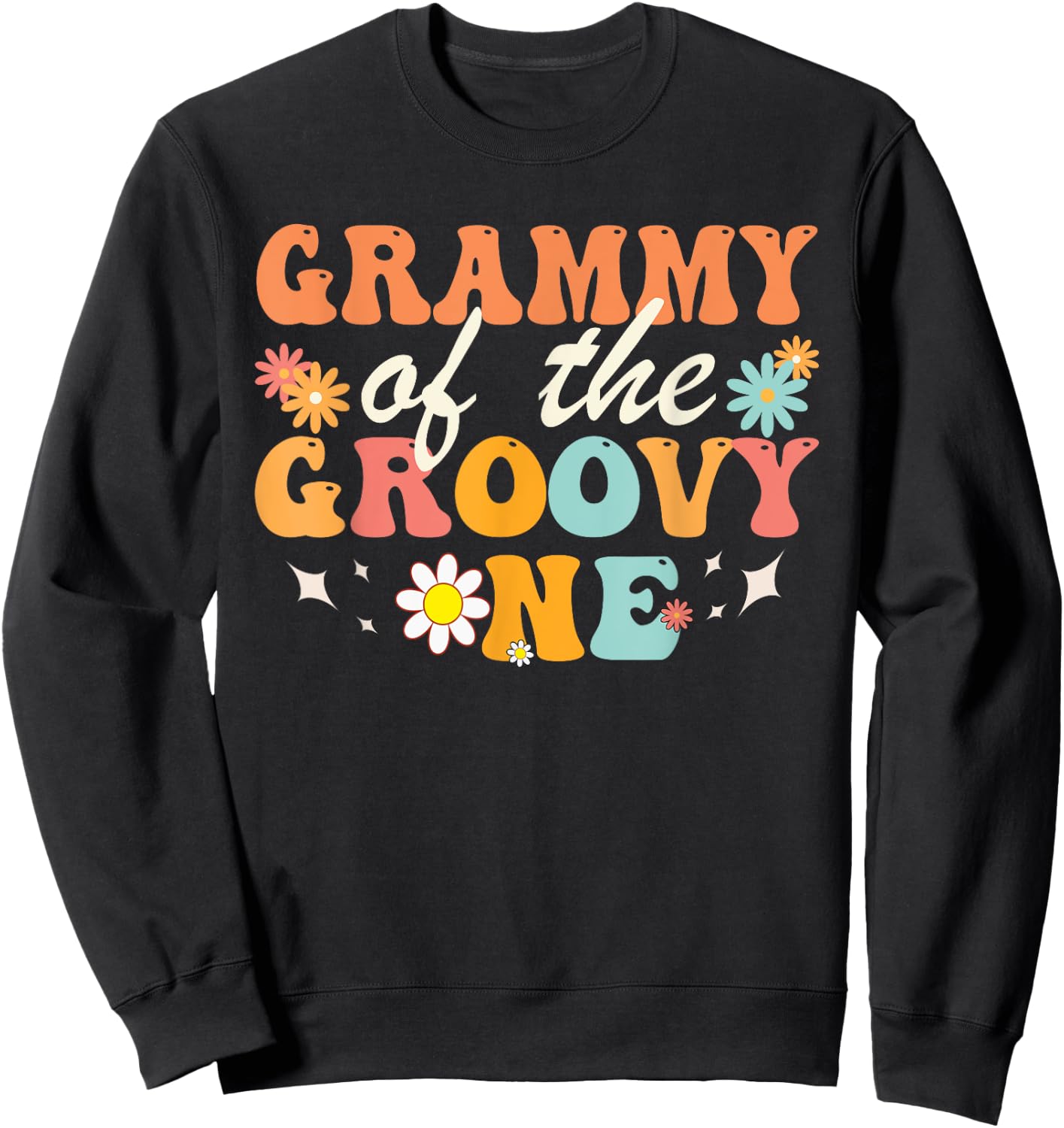 Grammy of Groovy One Matching Family First Birthday Party Sweatshirt - Sweatshirt | Black