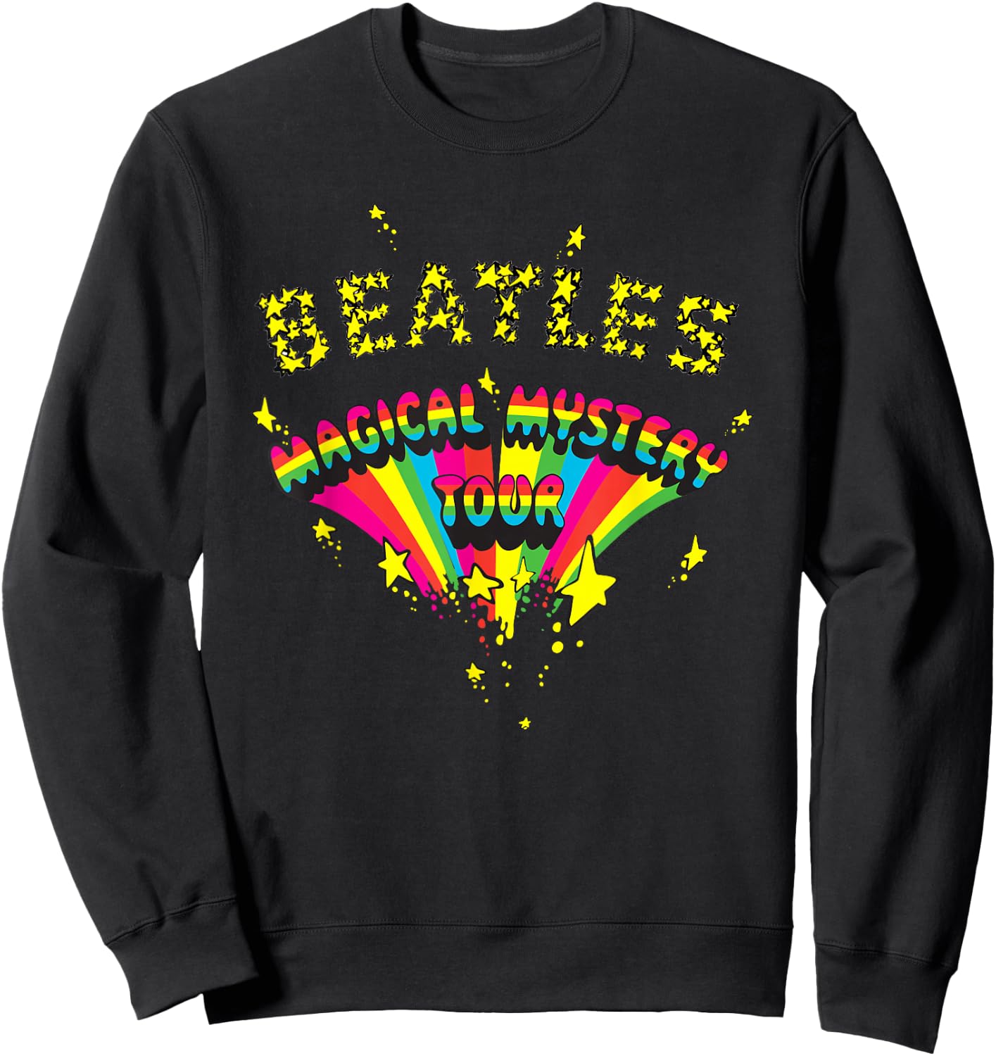 The Beatles Magic Mystery Tour Rainbow Sweatshirt - Sweatshirt | Black