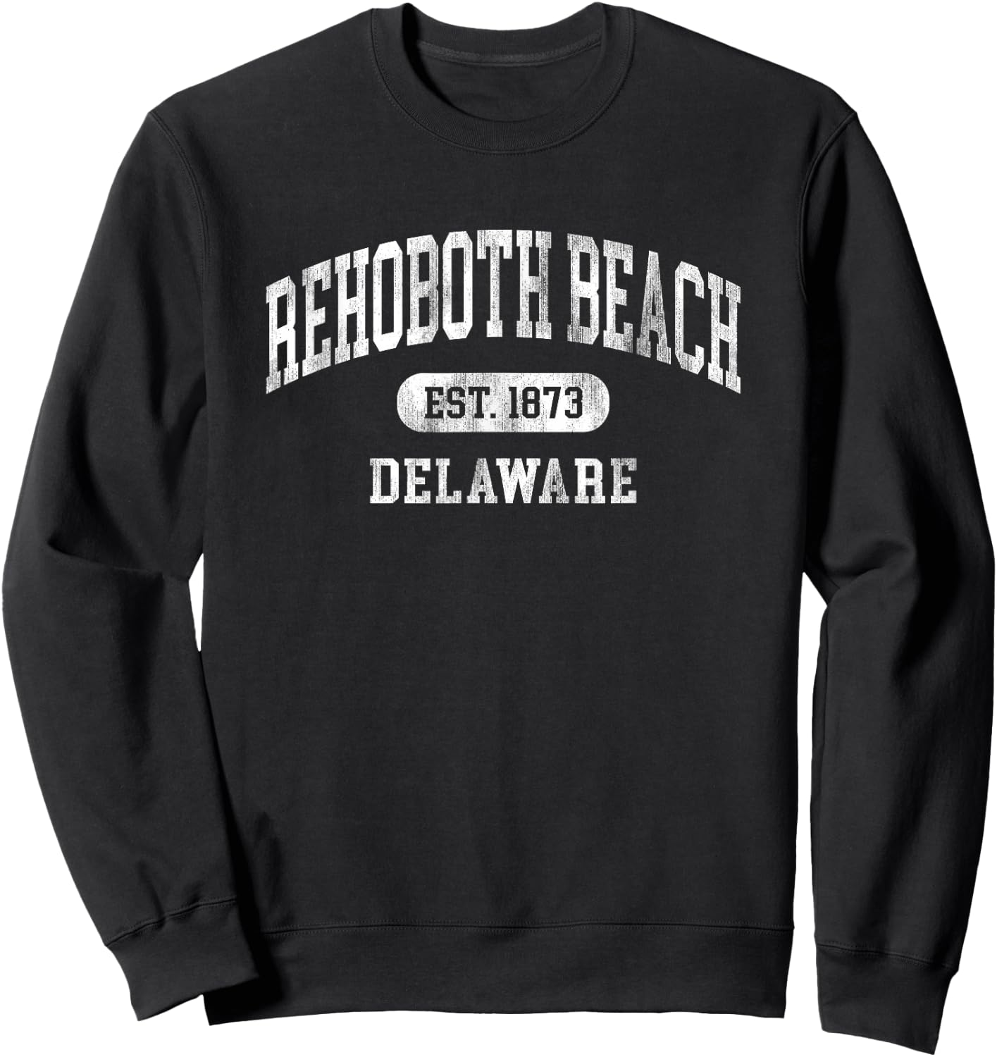 Rehoboth Beach Delaware Est 1873 Souvenir Kids Sweatshirt - Sweatshirt | Black
