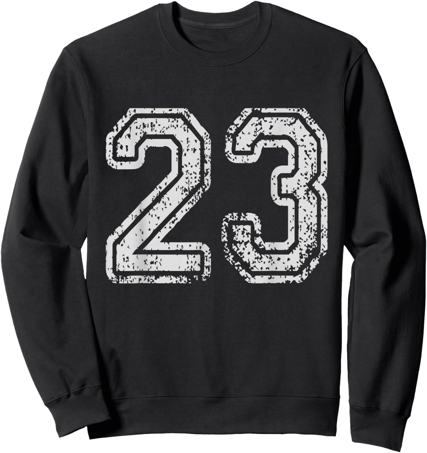 Team Jersey Uniforms Number 23 School Sports 23rd Birthday Sweatshirt - Sweatshirt | Black