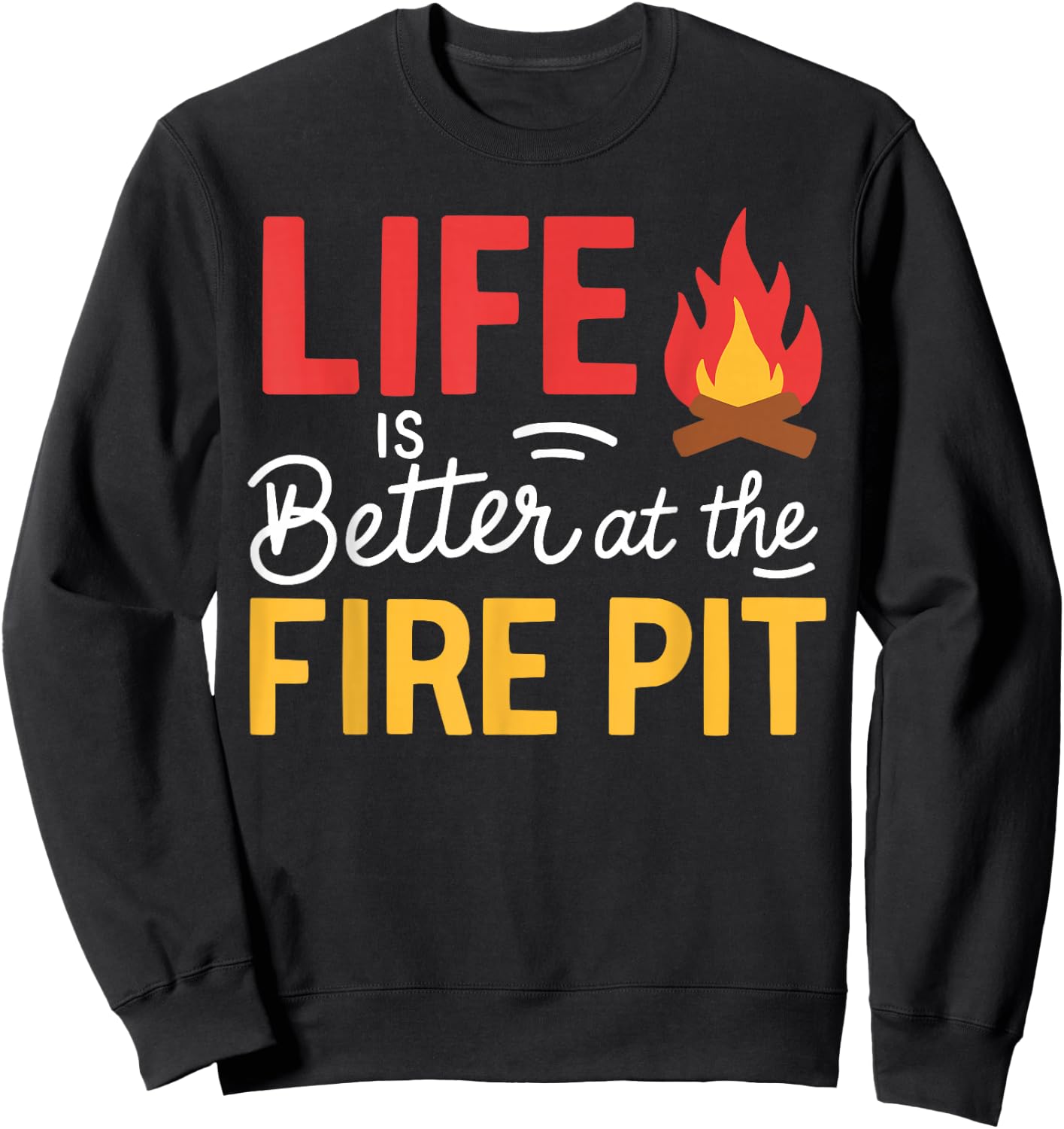 Firepit Outdoor Camp Fire Pit Camping Campfire Sweatshirt - Sweatshirt | Black