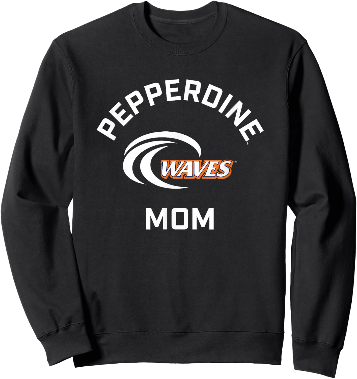 Pepperdine University Waves Arched Mom Sweatshirt - Sweatshirt | Black