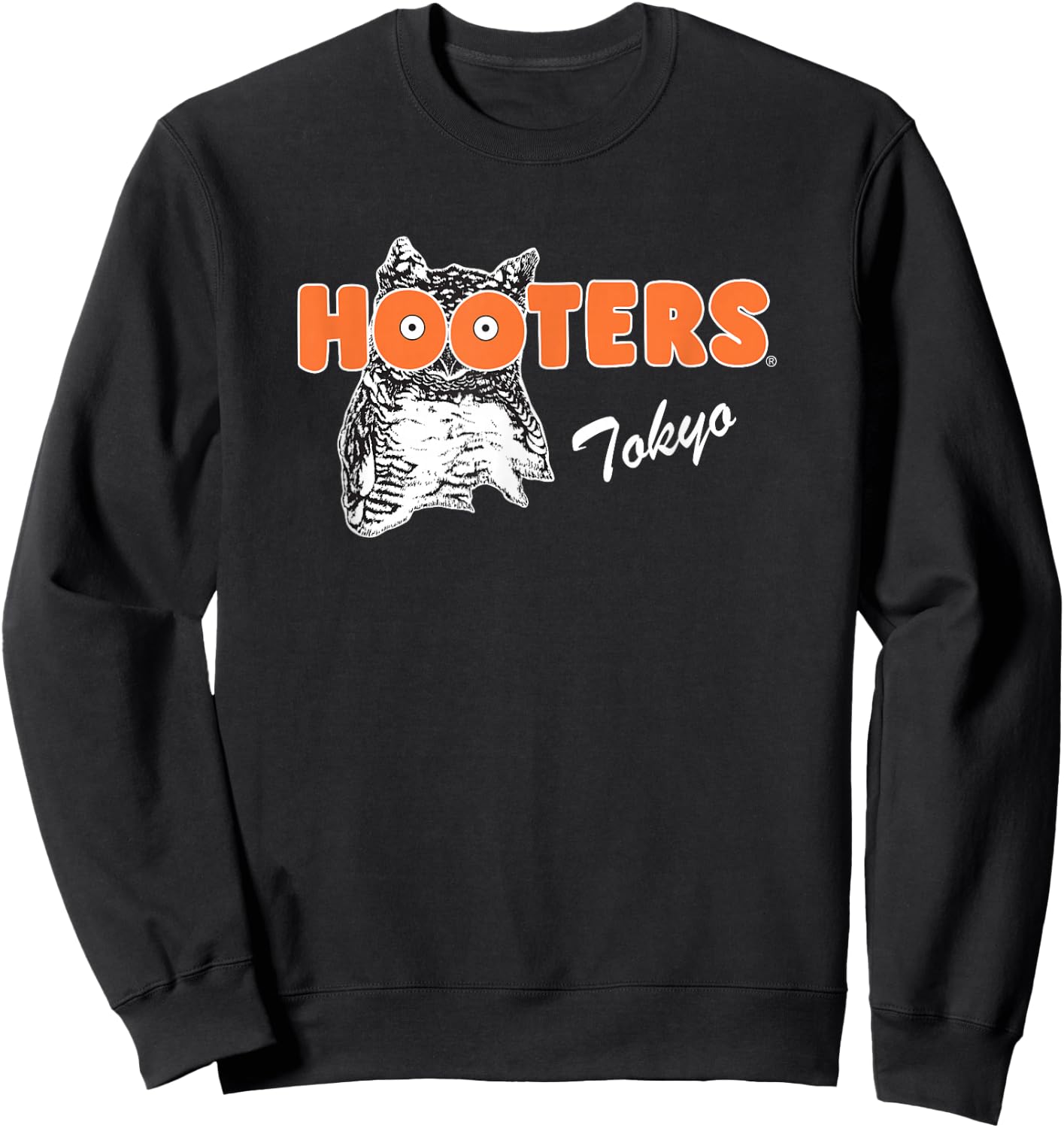 Hooters Tokyo Destination Restaurant Souvenir Retro Foodie Sweatshirt - Sweatshirt | Black