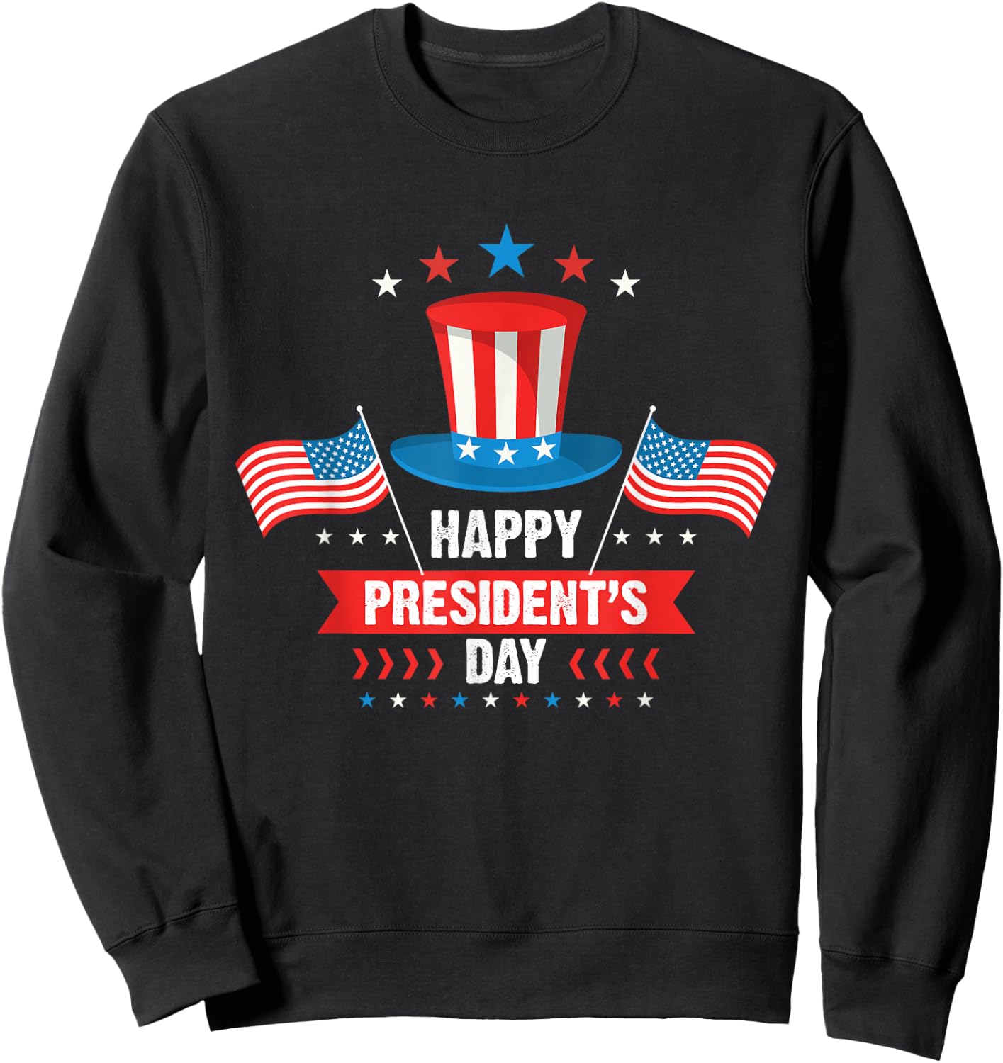 Cute Happy Presidents Day American Patriots Boys Sweatshirt - Sweatshirt | Black