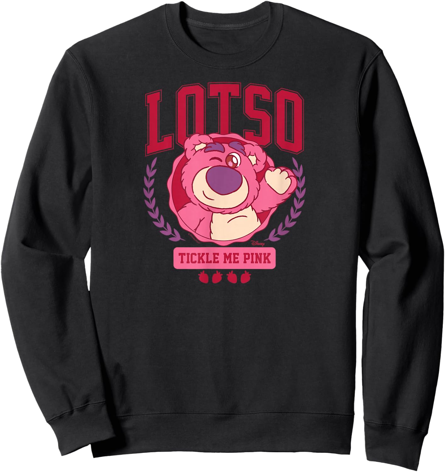 Toy Story - Lotso Bear Tickle Me Pink Collegiate Sweatshirt - Sweatshirt | Black