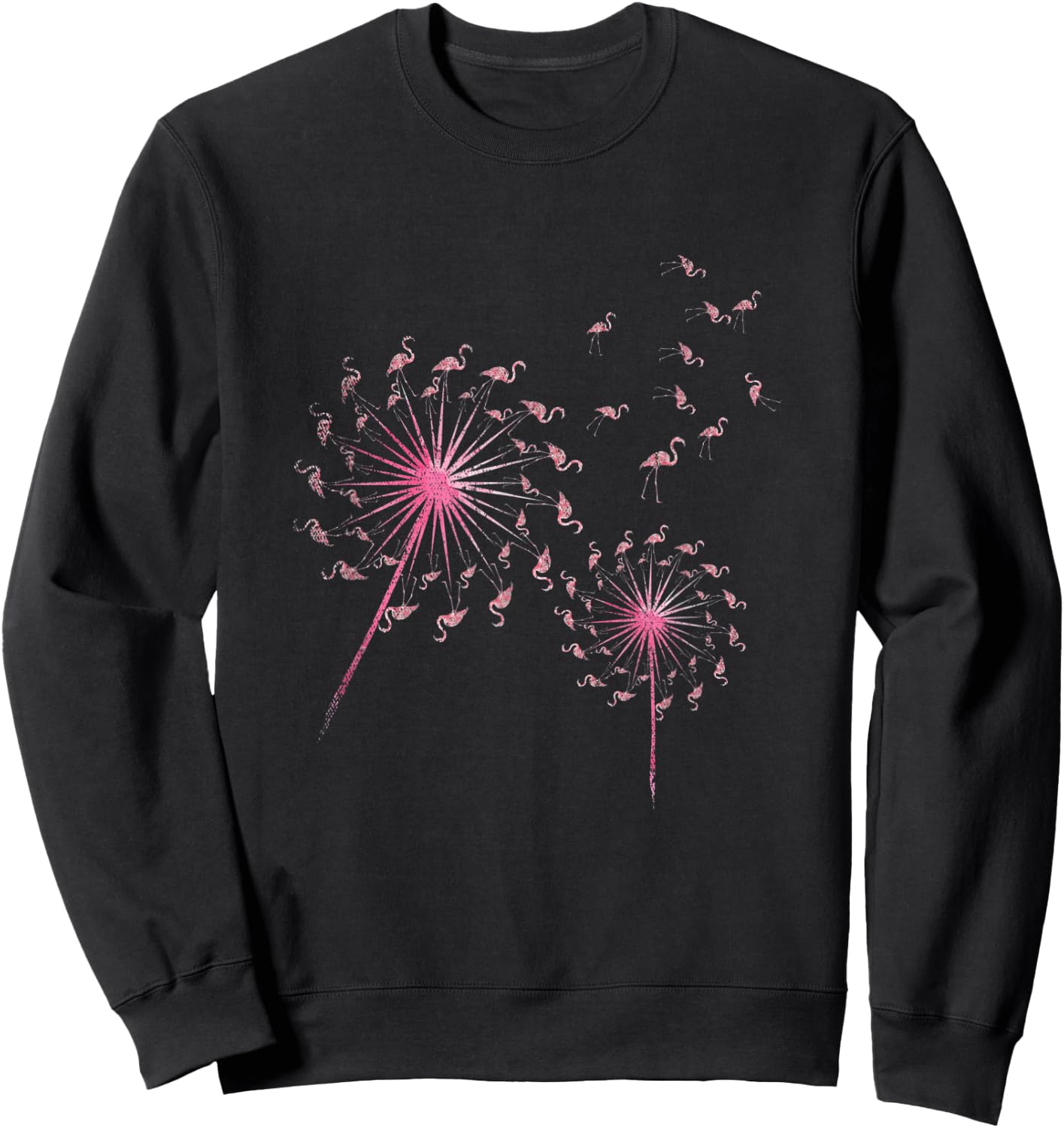 Dandelion Flamingo Sweatshirt - Sweatshirt | Black