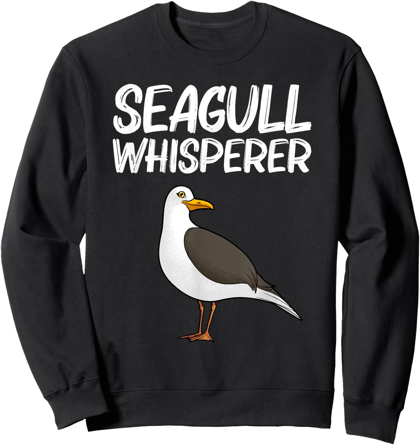 Cool Seagull Art Women Birdwatcher Beach Gulls Bird Sweatshirt - Sweatshirt | Black