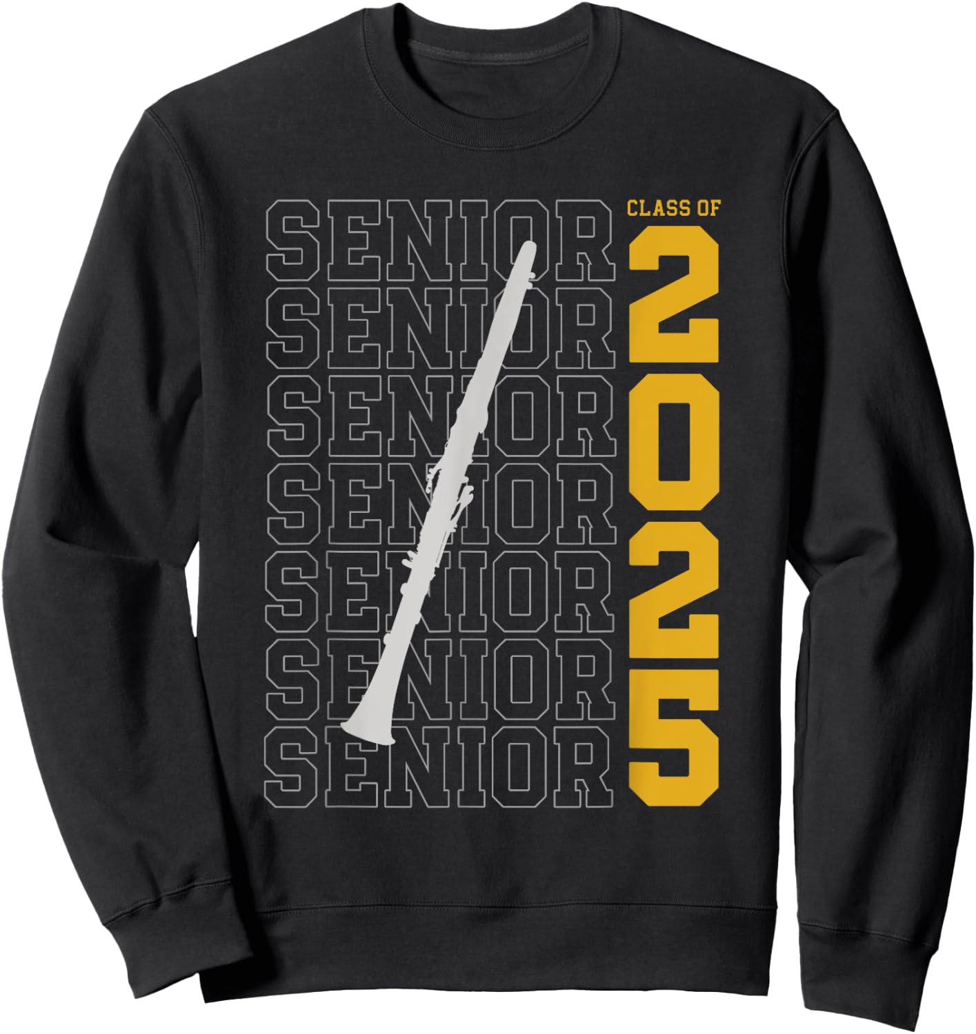 Class of 2025 Senior Clarinet for Clarinetist Sweatshirt - Sweatshirt | Black
