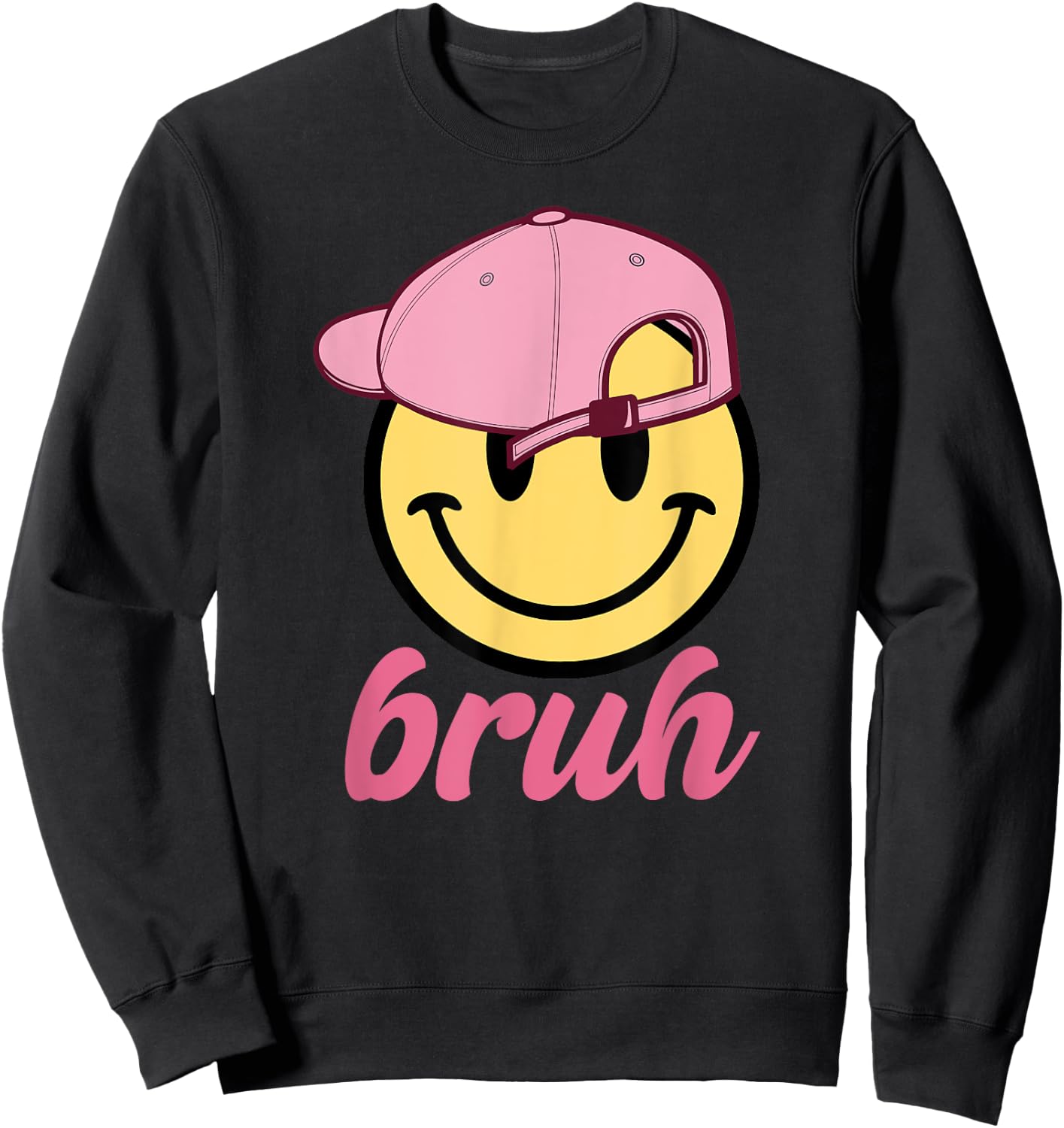 Cute Bruh For Girls Women Kids Youth 70s Funny Saying Quote Sweatshirt - Sweatshirt | Black