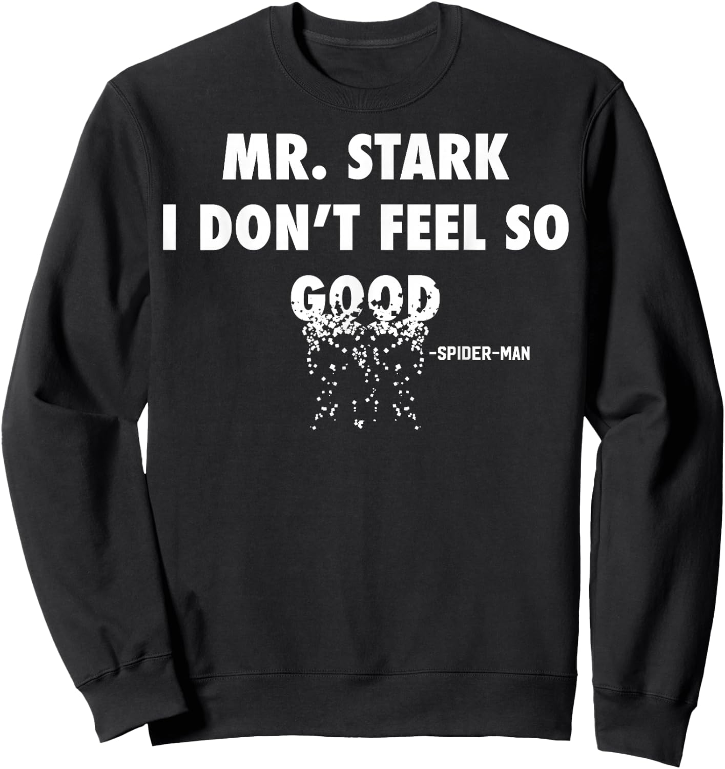 Marvel Infinity War Spider-Man Fading Text Graphic Sweatshirt - Sweatshirt | Black