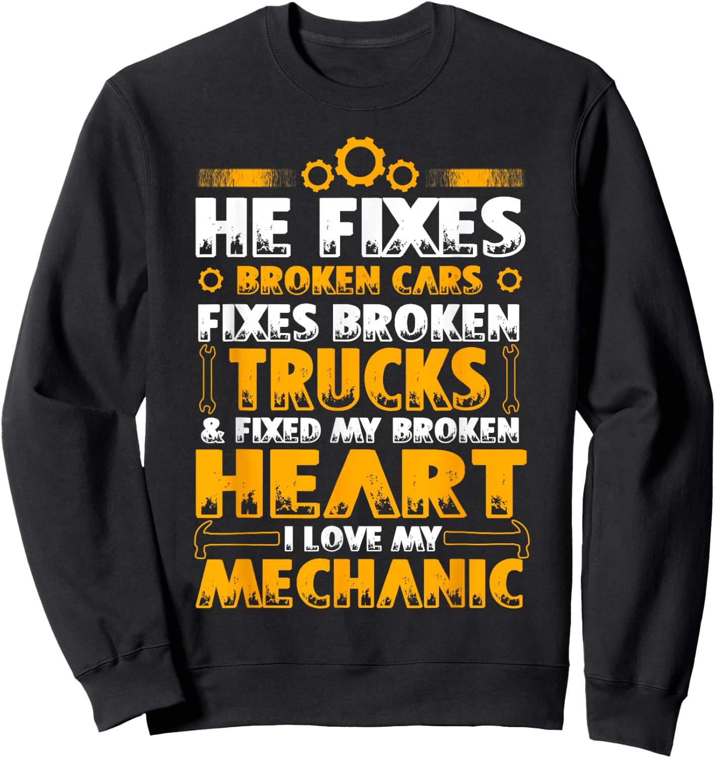 I Love My Mechanic T Shirt, Proud Mechanic's Wife T Shirt Sweatshirt - Sweatshirt | Black