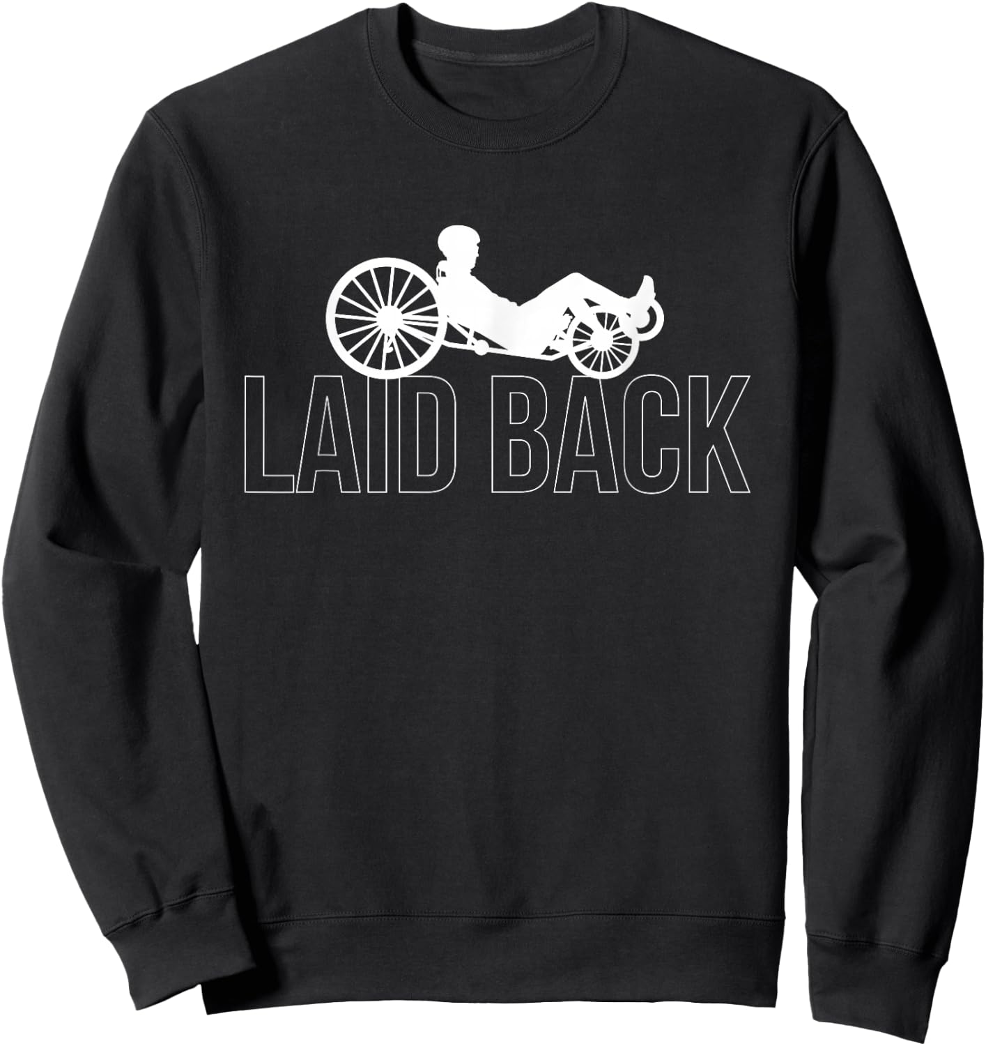 Laid Back Recumbent Bike Recumbent Bike Sweatshirt - Sweatshirt | Black