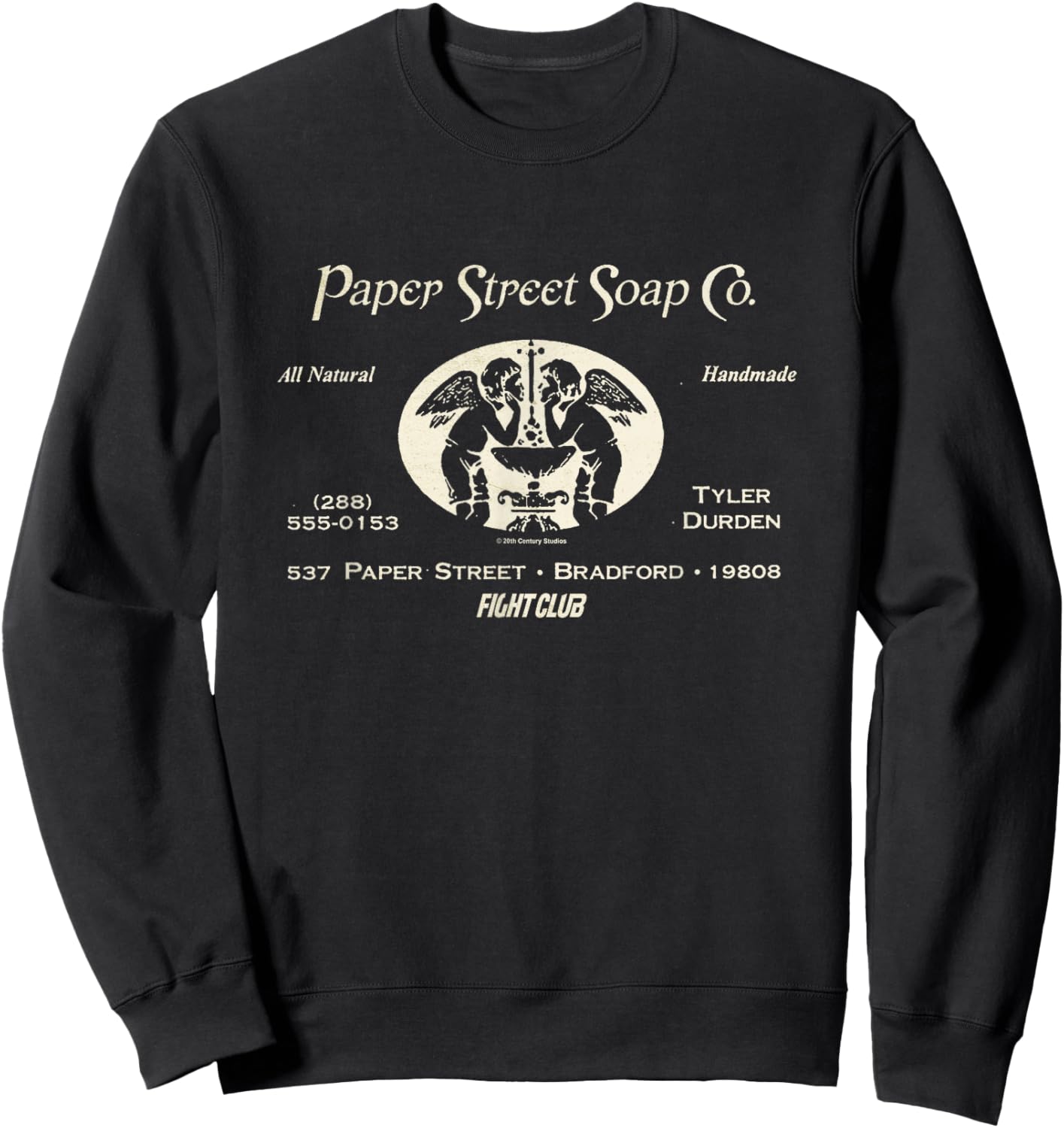 Fight Club Paper Street Soap Co. All Natural Handmade Logo Sweatshirt - Sweatshirt | Black