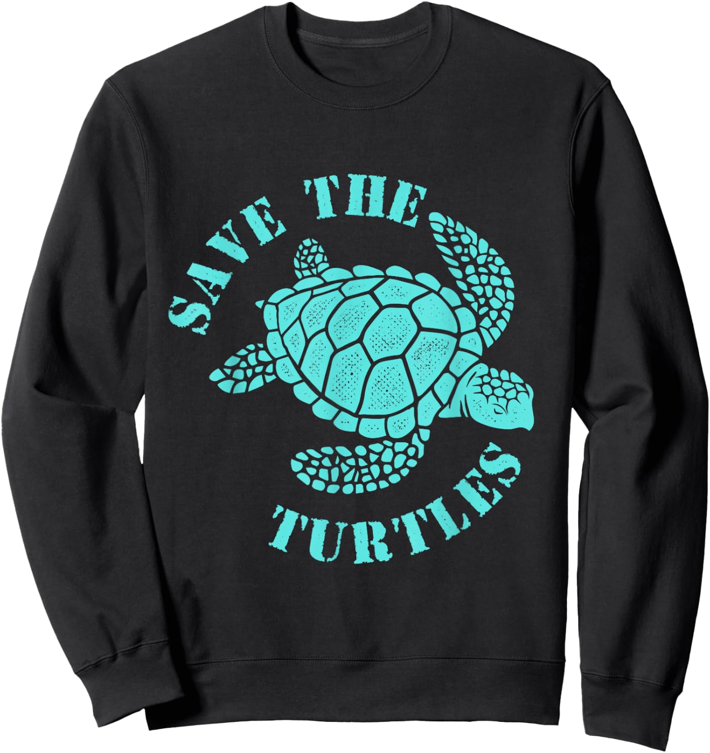 Save The Turtles - Ocean Animal Reptile Lover Sea Animal Sweatshirt - Sweatshirt | Black