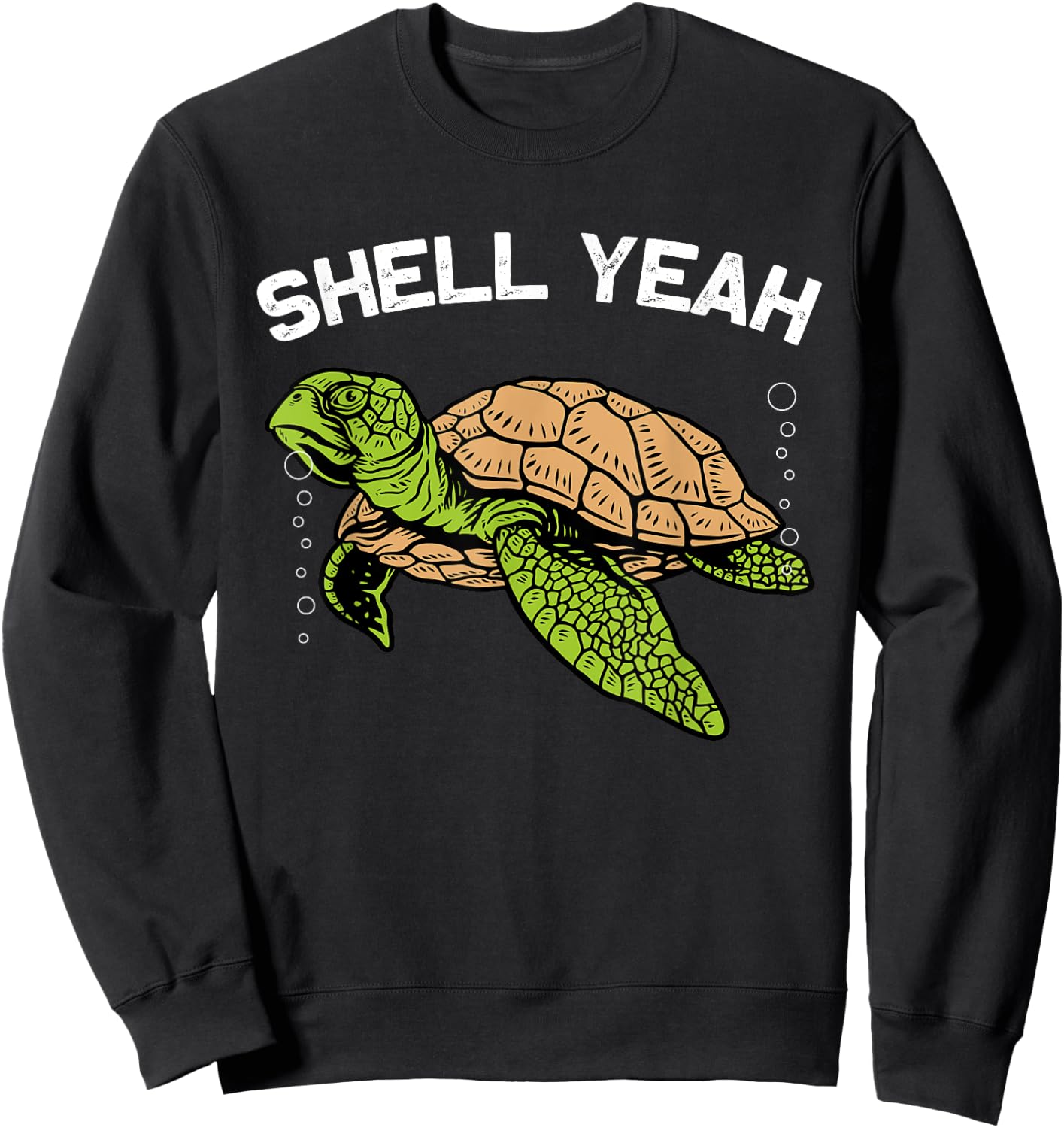 Funny Sea Turtle Art Women Sea Turtle Animal Lover Sweatshirt - Sweatshirt | Black