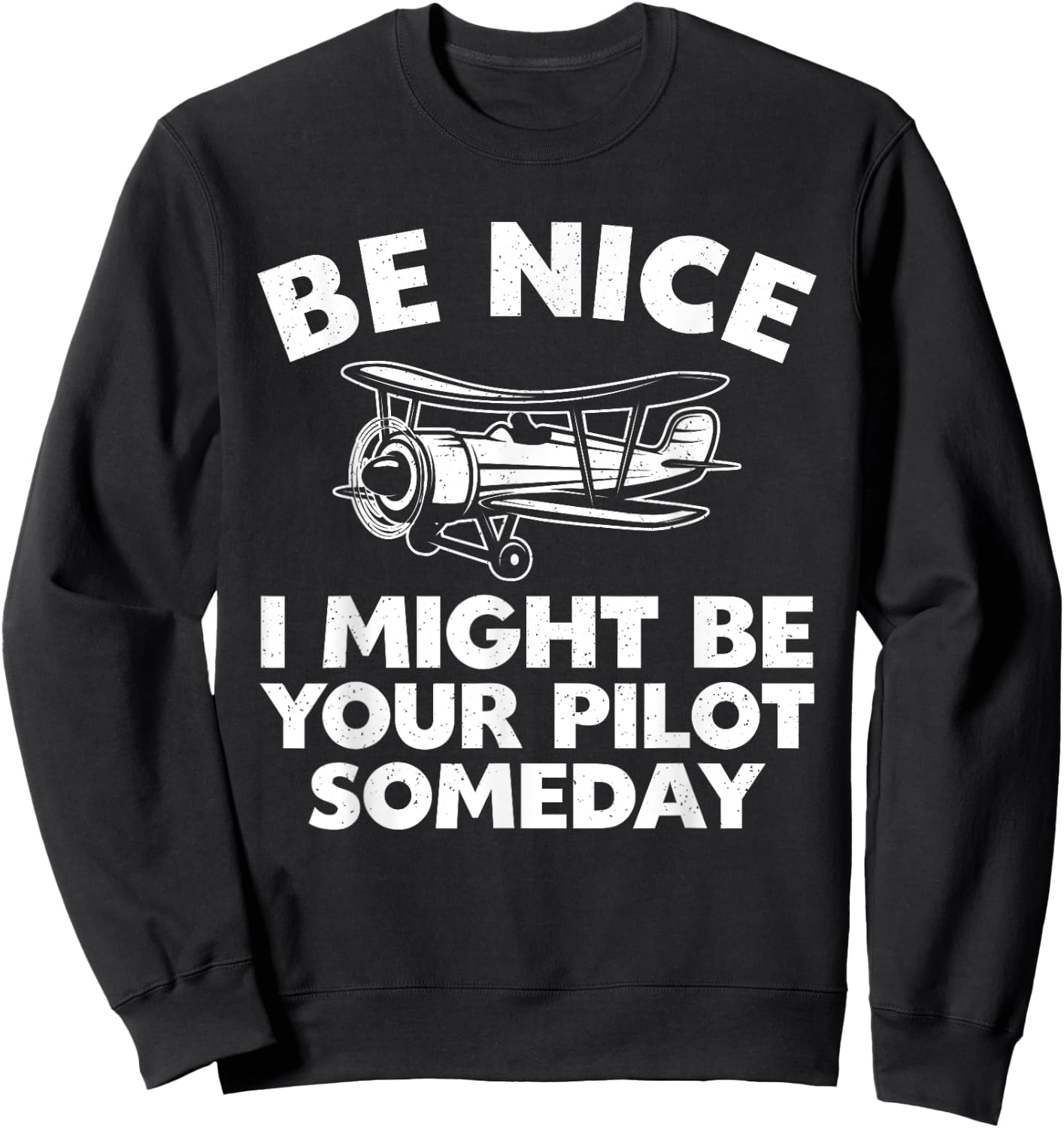 Funny Pilot Design Women Aviation Airplane Pilot Sweatshirt - Sweatshirt | Black