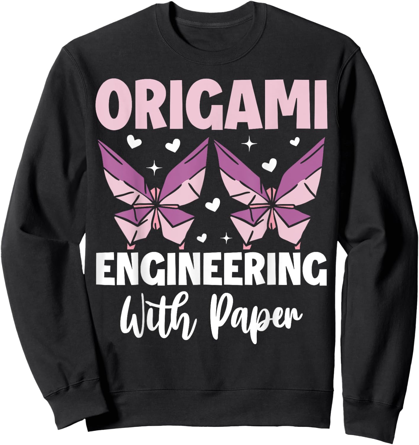 Engineering with Paper Origami Sweatshirt - Sweatshirt | Black