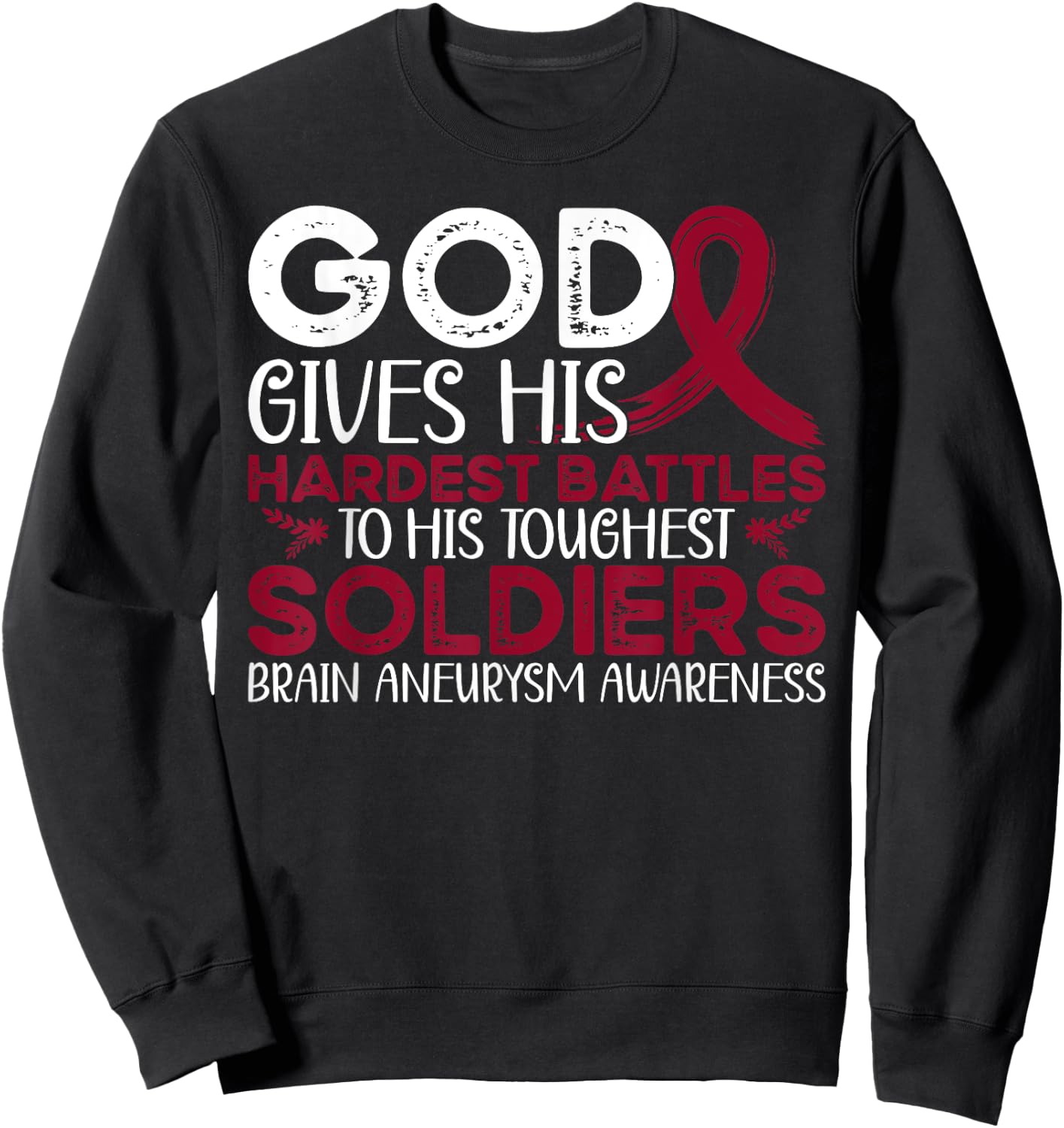 Brain Aneurysm Warrior Brain Aneurysm Awareness Sweatshirt - Sweatshirt | Black