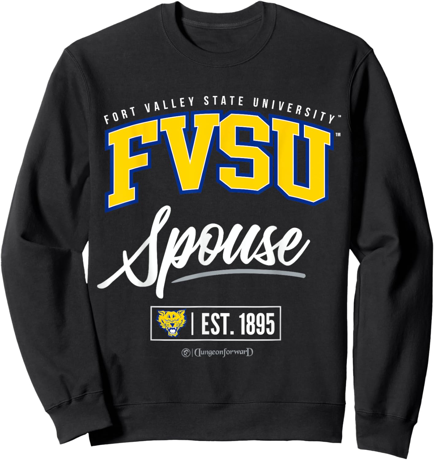 Fort Valley State University - FVSU HBCU Spouse Sweatshirt - Sweatshirt | Black