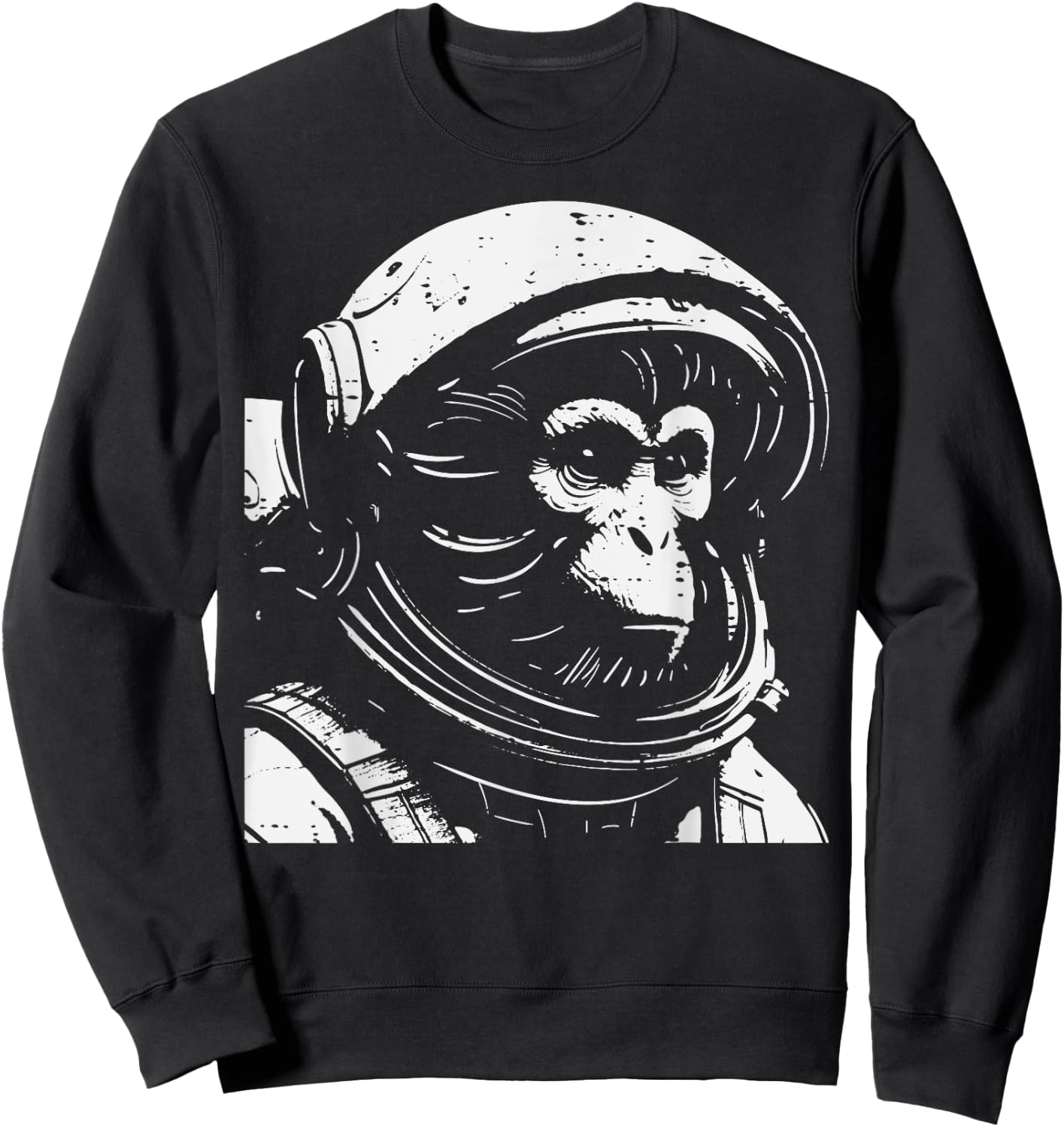 Monkey Astronaut Space Galaxy Ape Animal Men Women Boys Kids Sweatshirt - Sweatshirt | Black