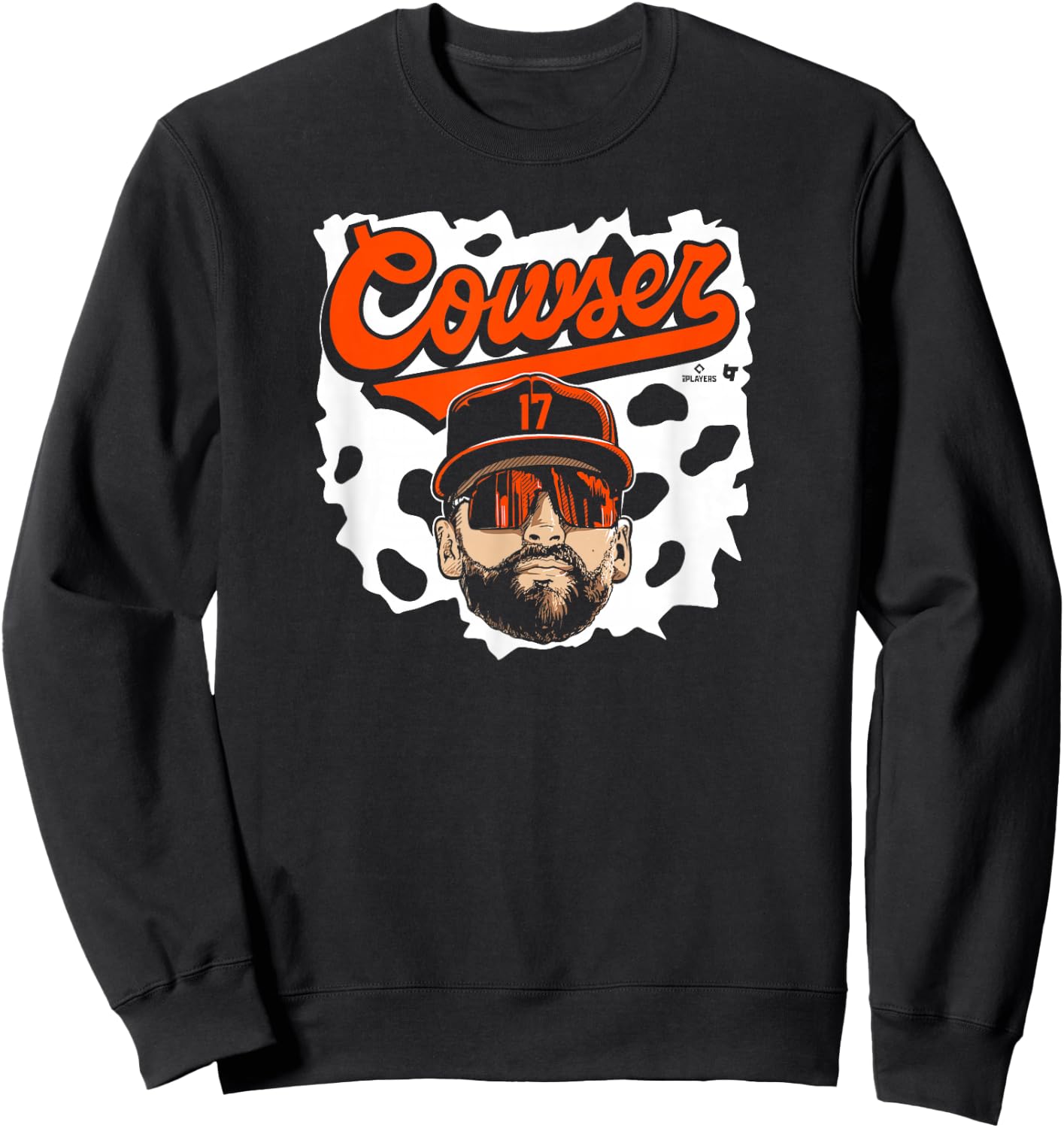 Colton Cowser: Cow Swag Head - Baltimore Baseball Sweatshirt - Sweatshirt | Black
