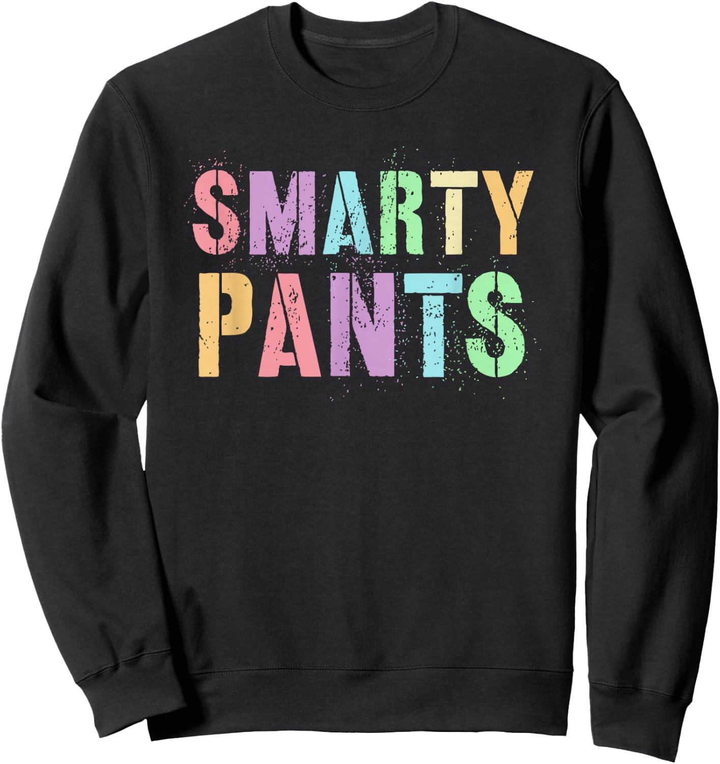 Funny SMARTY PANTS 1st Grade Hello Bruh We Back ABCD Rocks Sweatshirt - Sweatshirt | Black