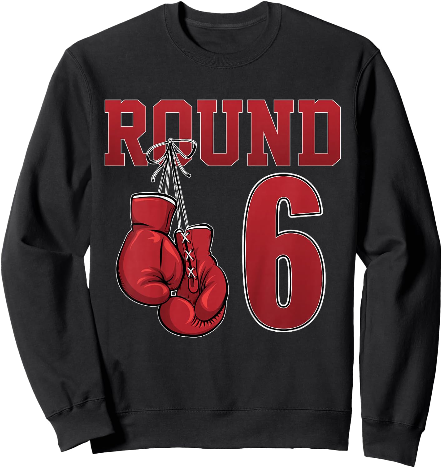 Kids 6th Birthday Boxing Boy 6 Years Old Boxer Bday Party Sweatshirt - Sweatshirt | Black