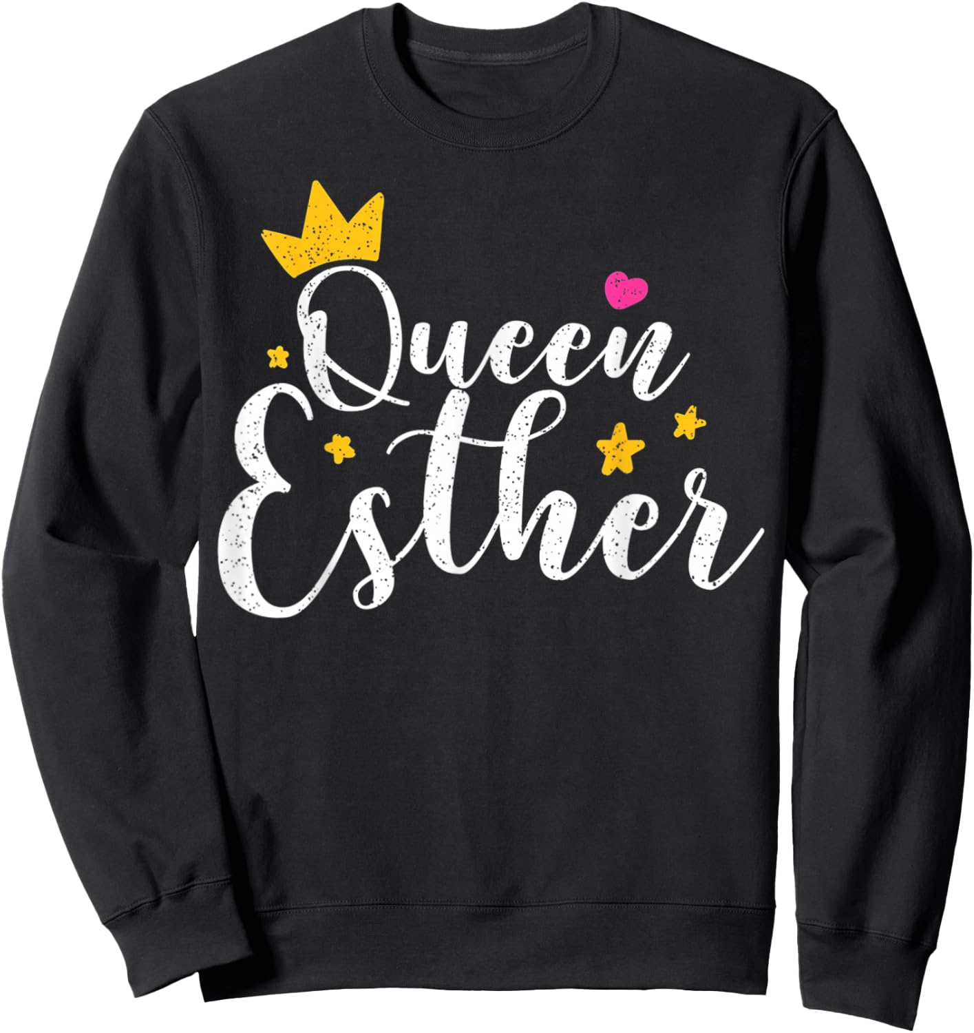 Happy Purim Costume Idea Queen Esther Hebrew Jewish Holiday Sweatshirt - Sweatshirt | Black