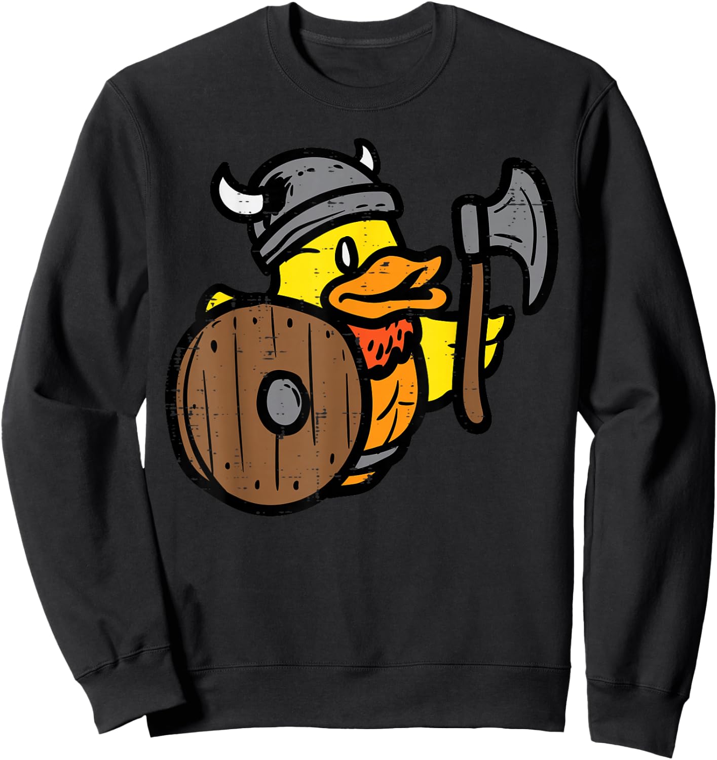 Viking Rubber Duck Funny Norse Toddler Boys Girls Kids Youth Sweatshirt - Sweatshirt | Black