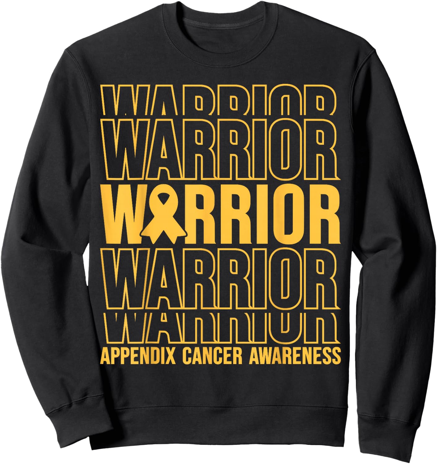 Appendix Cancer Awareness Appendix Cancer Warrior Appendix Sweatshirt - Sweatshirt | Black