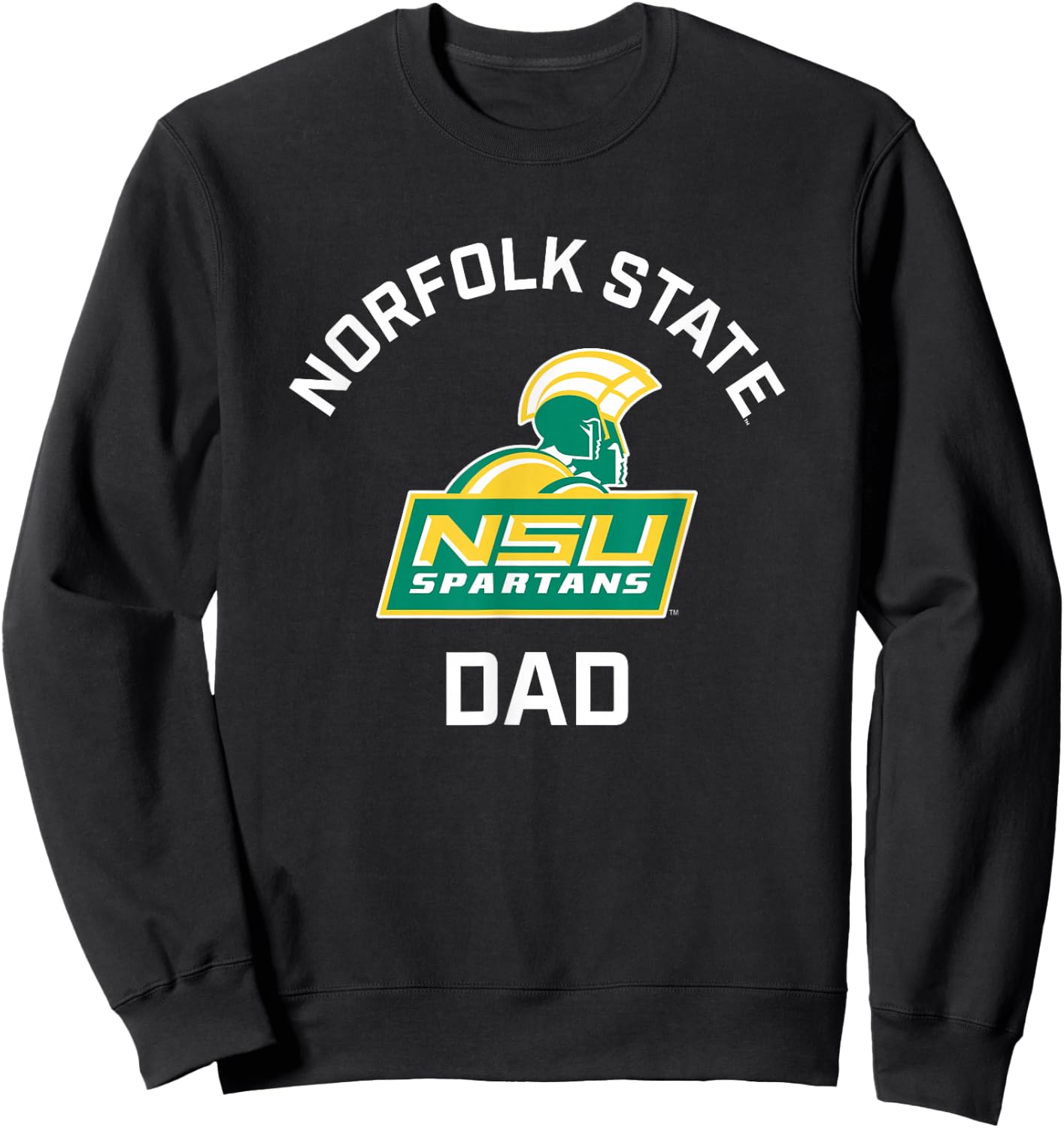 Norfolk State University Spartans Arched Dad Sweatshirt - Sweatshirt | Black