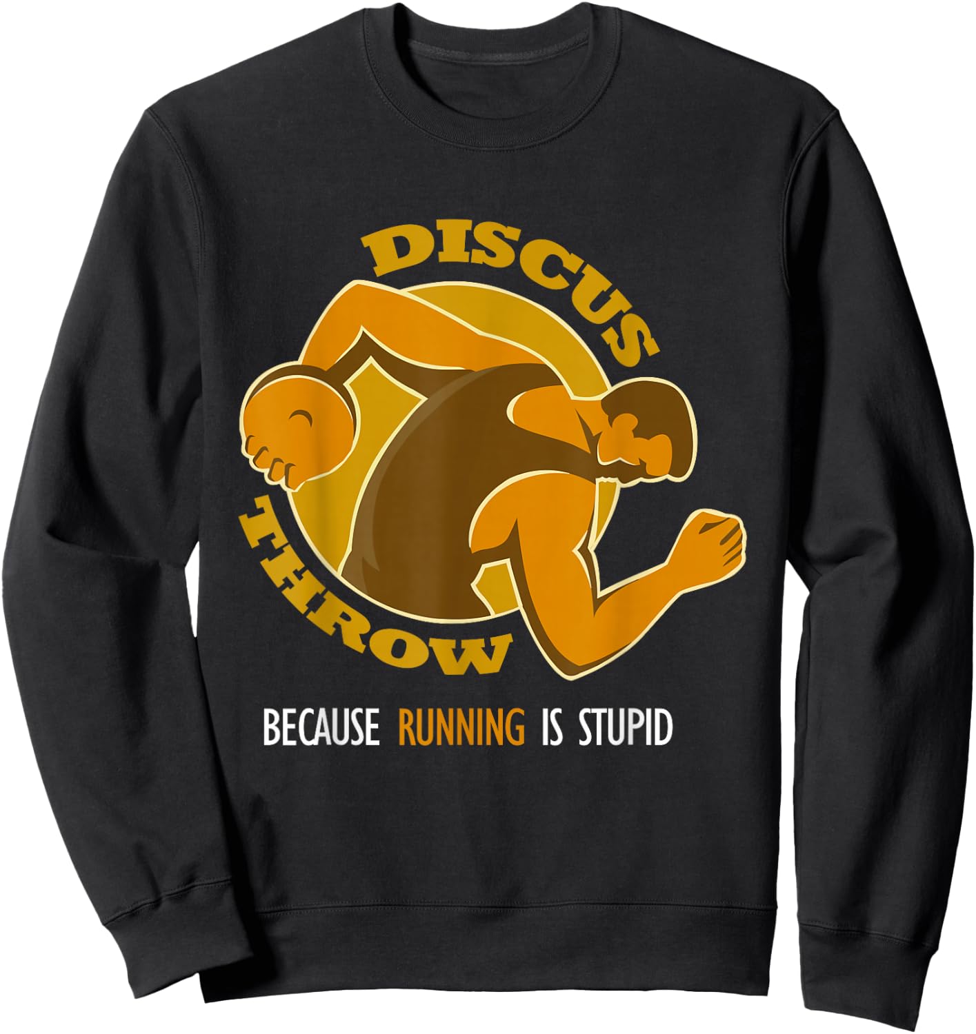 Discus Throw vs. Runners, Track T Shirt Sweatshirt - Sweatshirt | Black