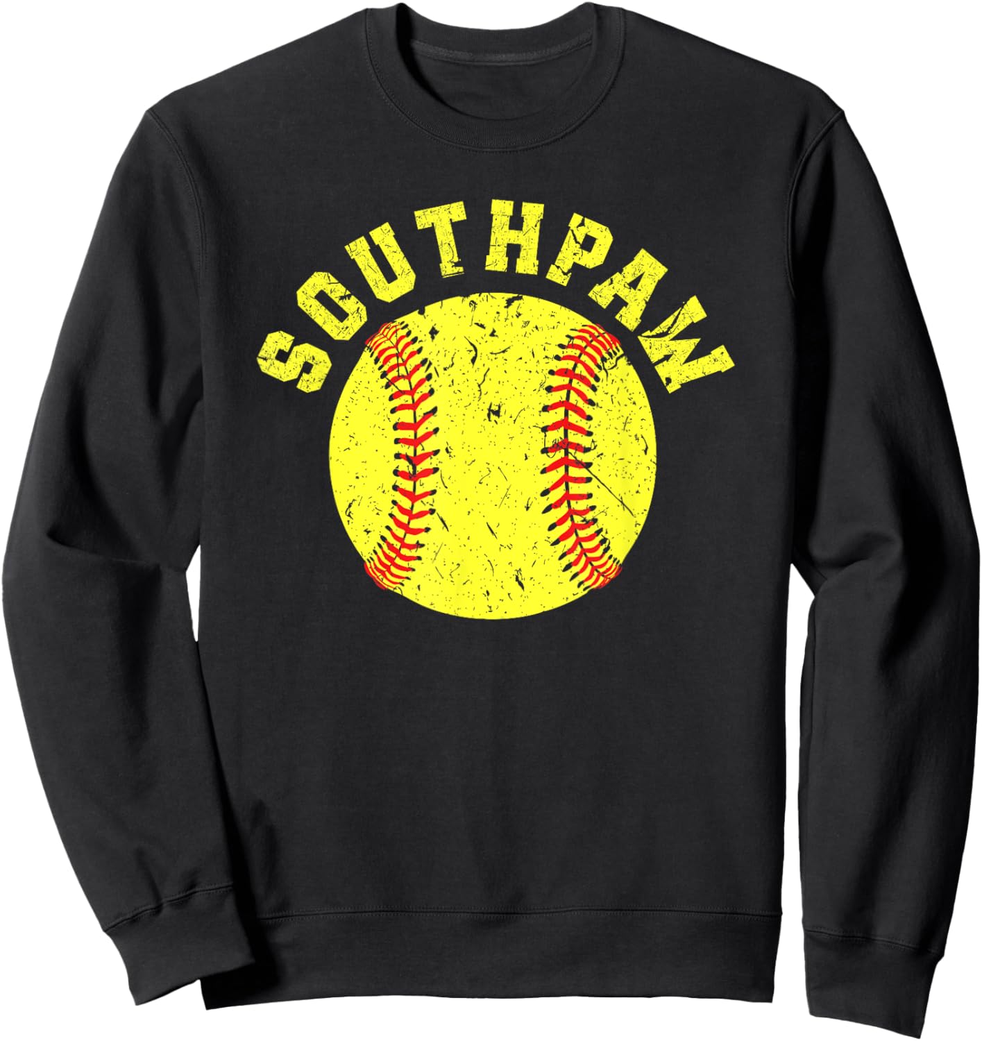 Southpaw Lefty Softball Left Handed Pitcher Sweatshirt - Sweatshirt | Black