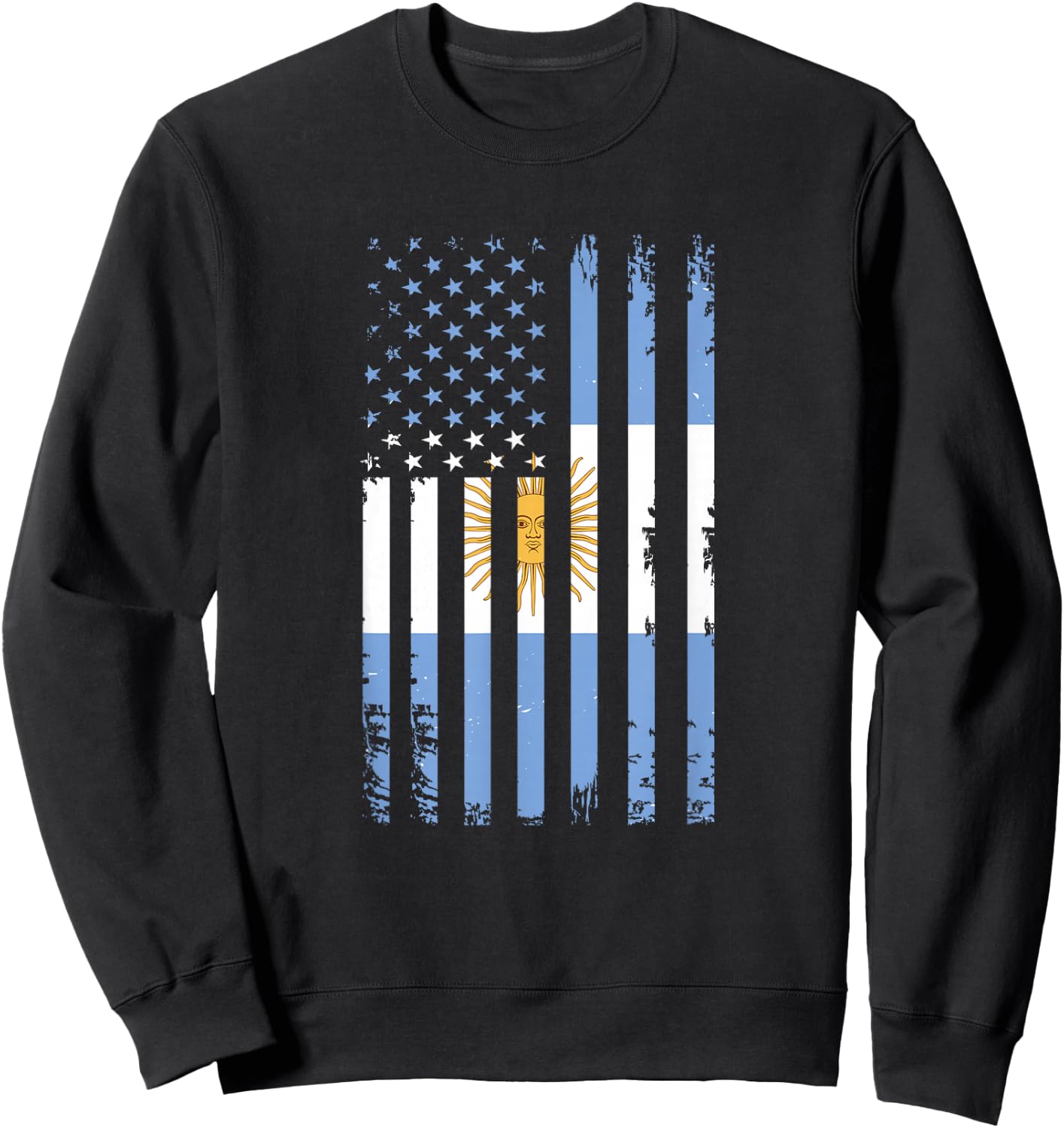 Argentinian American Flag Argentina Usa Argentine Sweatshirt - Sweatshirt | Black