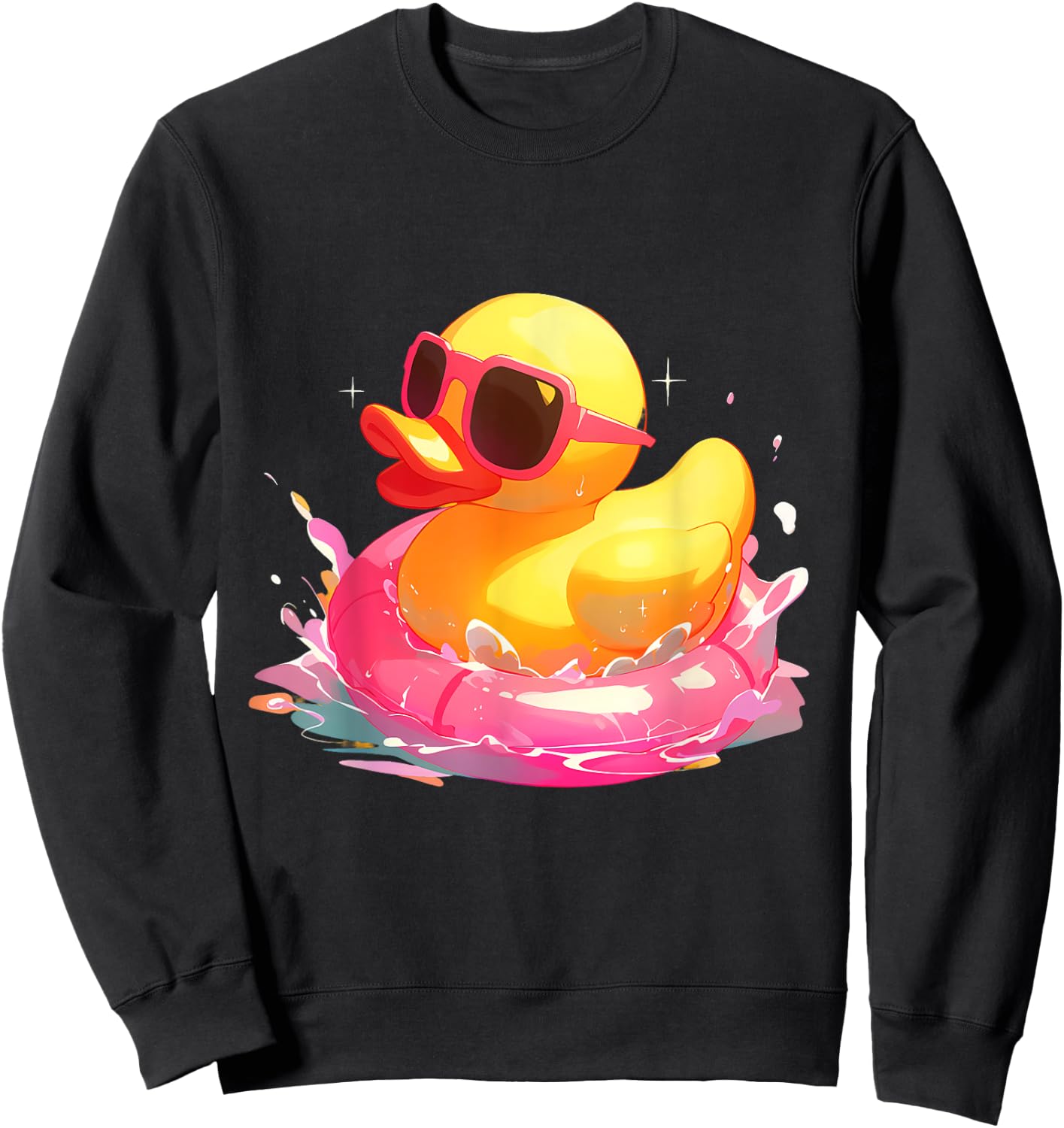 Rubber Duck Rubber Duckling Swimming Rubber Duck Lover Sweatshirt - Sweatshirt | Black