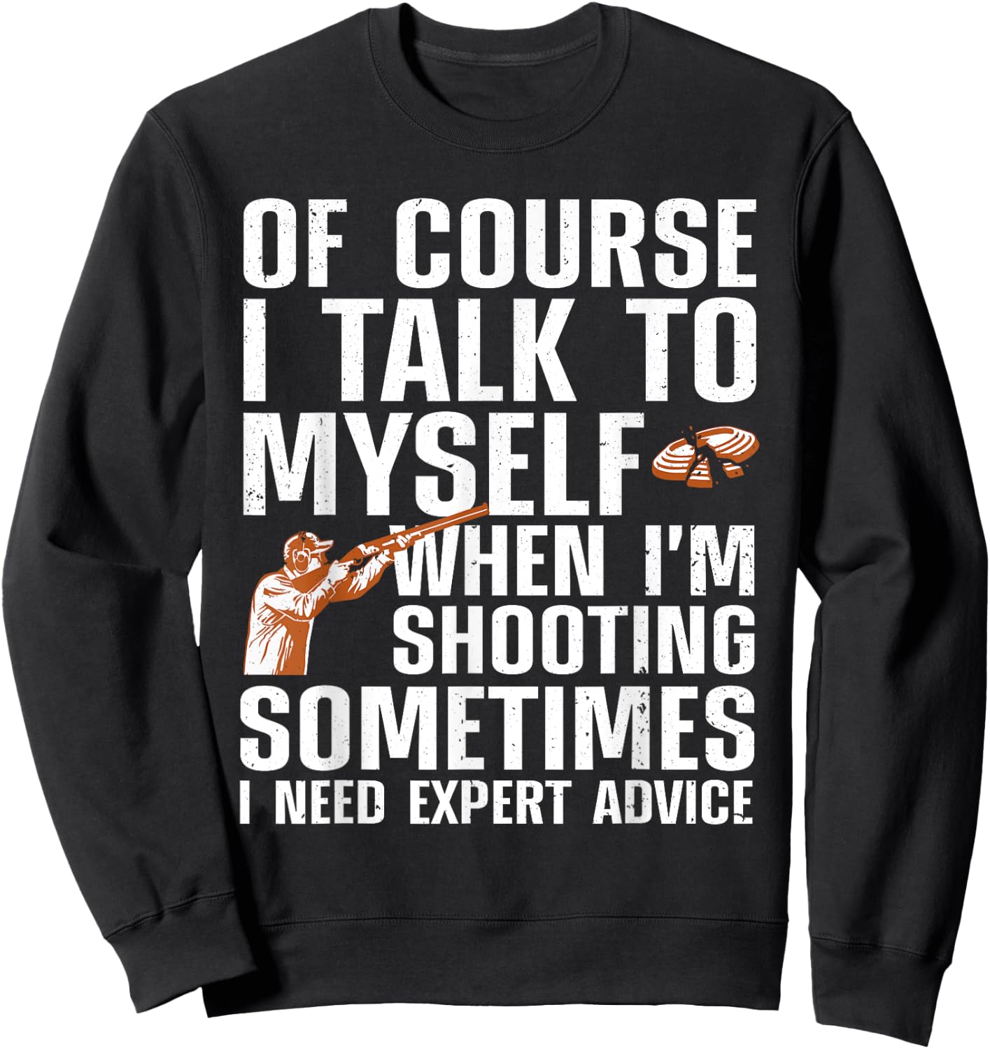 Funny Trap Shooting Women Clay Skeet Trap Shooting Sweatshirt - Sweatshirt | Black