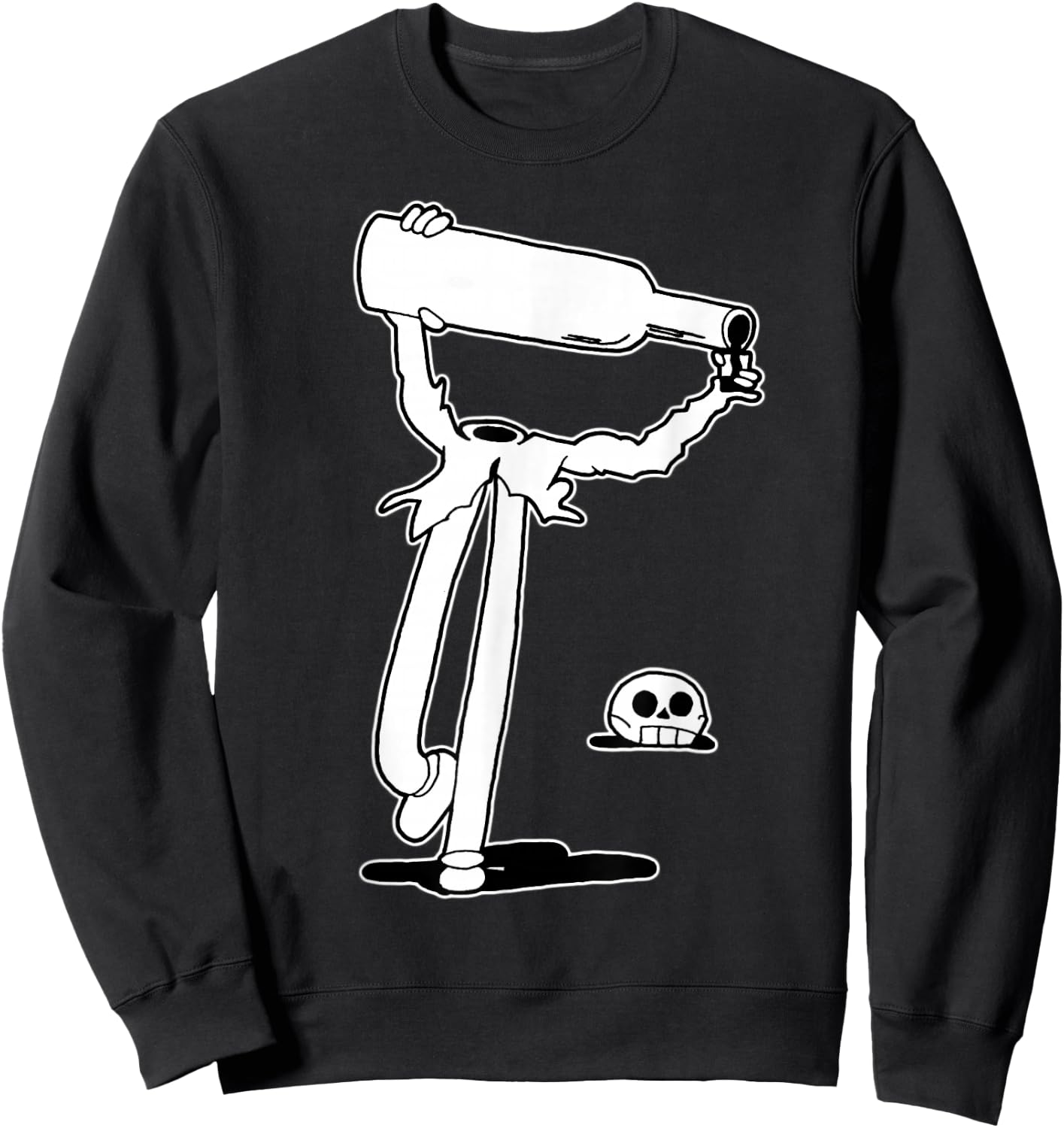 Koko the Clown Ghost Drinking Sweatshirt - Sweatshirt | Black
