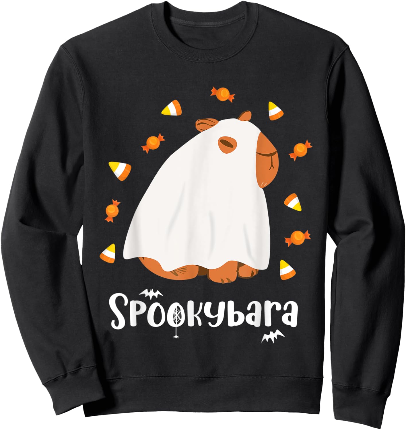Halloween Capybara Spookybara, Capybara Meme Sweatshirt - Sweatshirt | Black