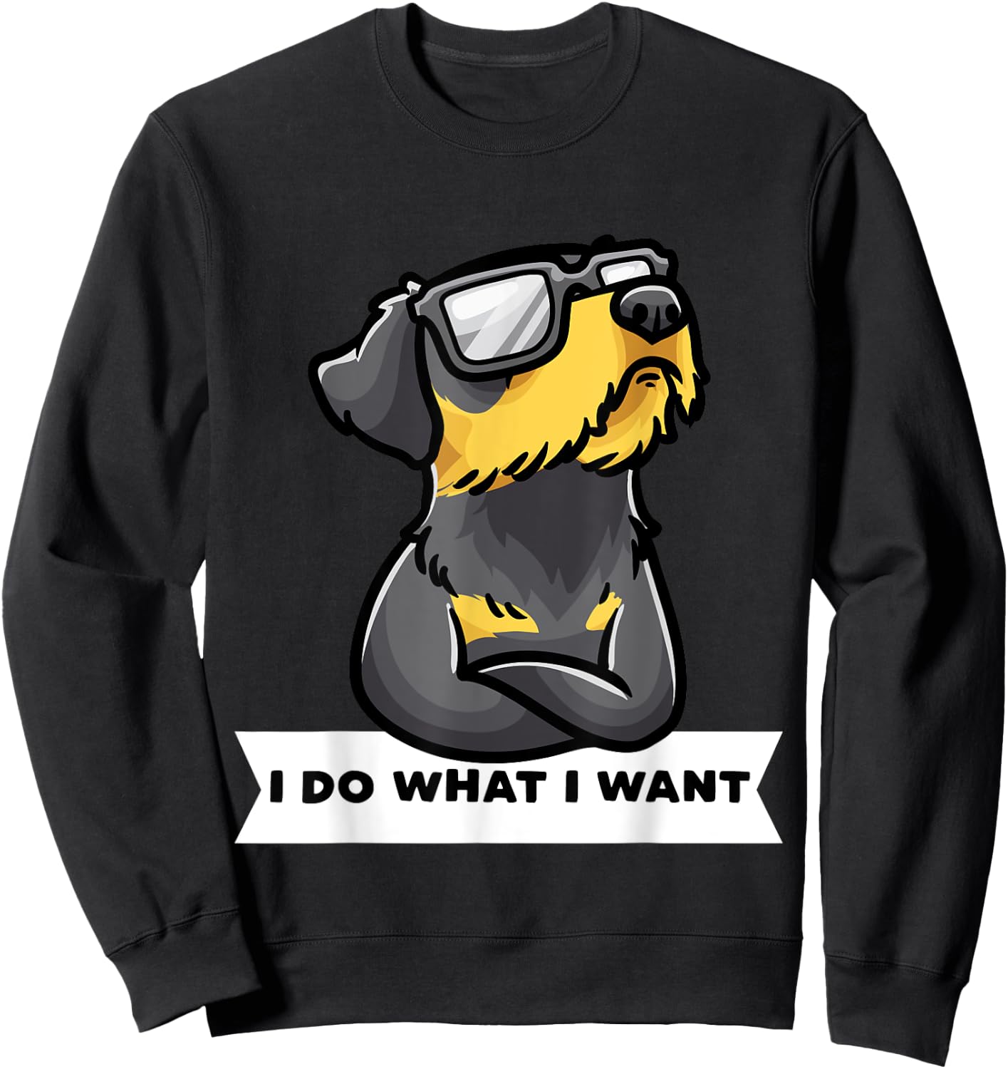 Stubborn Jagdterrier Dog Lover I Do What I Want Men Women Kids Sweatshirt - Sweatshirt | Black