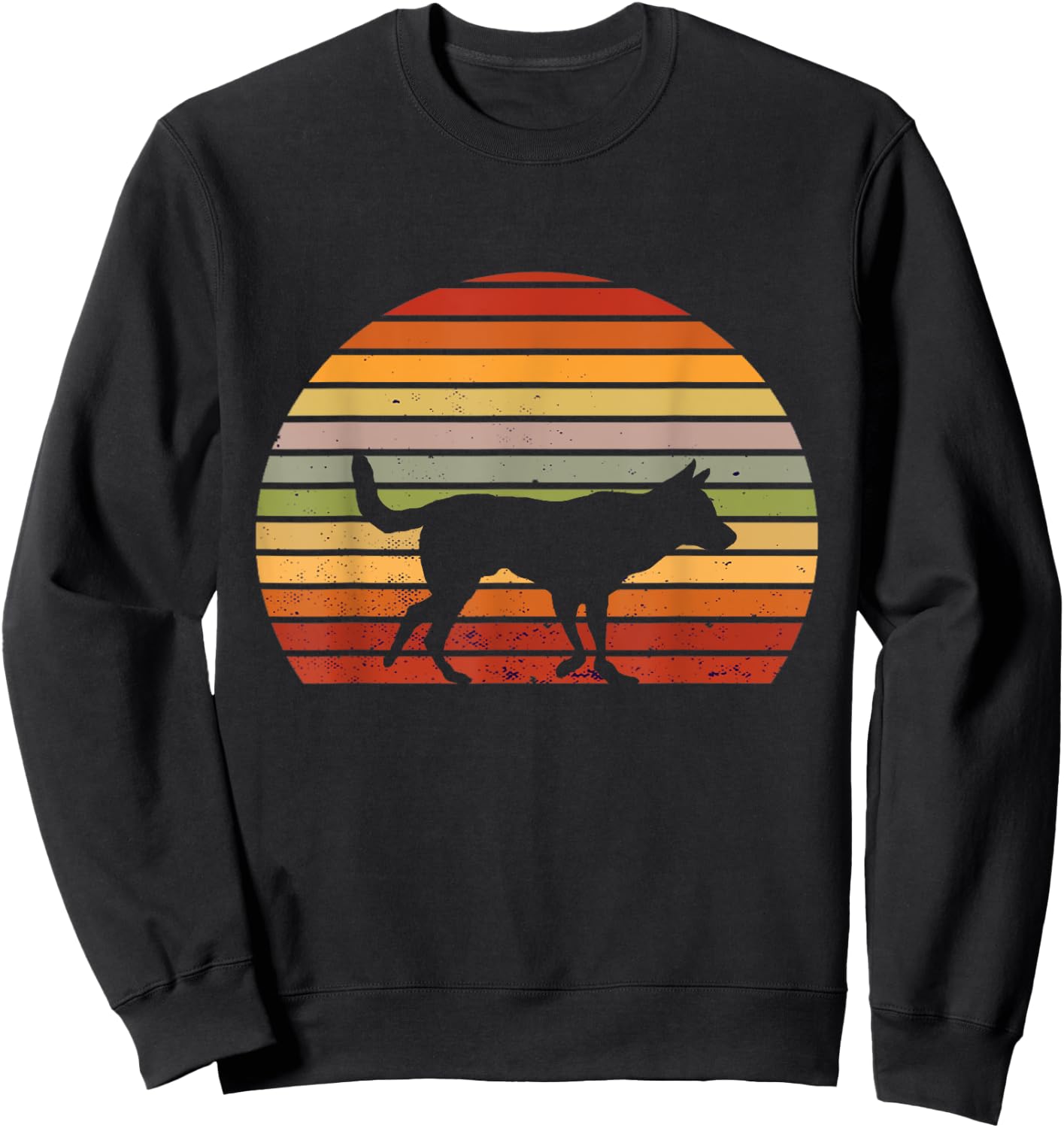 Dingo Retro Vintage Dingo Lover Australian Wild Dog Sweatshirt - Sweatshirt | Black