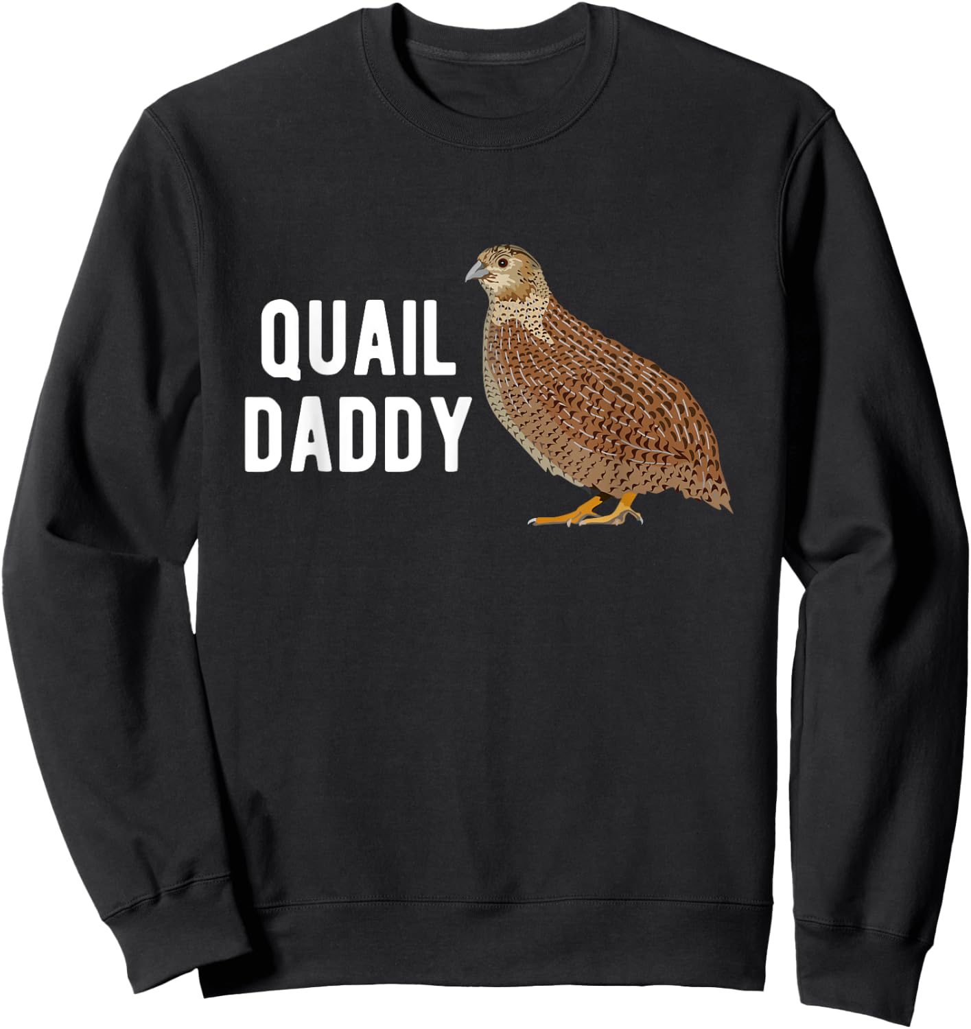 Quail Daddy Quail Owner Quail Boy Quail Lover Quails Sweatshirt - Sweatshirt | Black