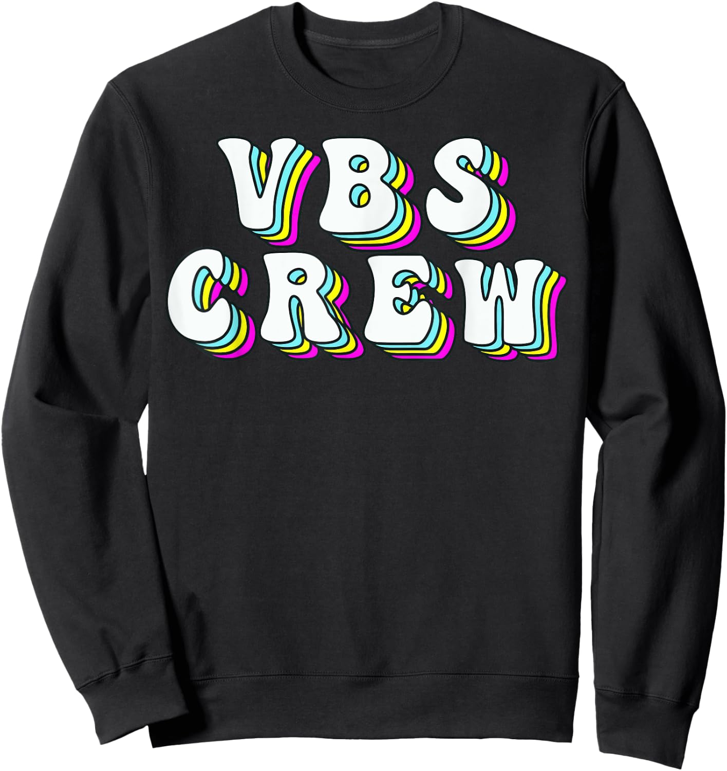 Retro VBS Crew VBS 2024 Vacation Bible School Christian Sweatshirt - Sweatshirt | Black