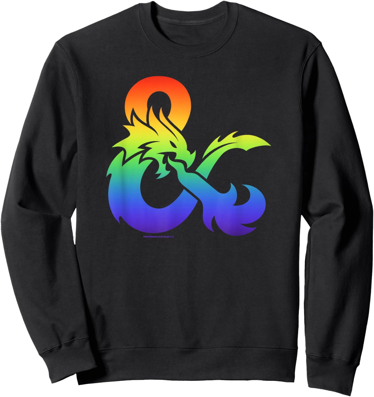 Dungeons & Dragons Gradient Rainbow Pride Logo Sweatshirt - Sweatshirt | Black