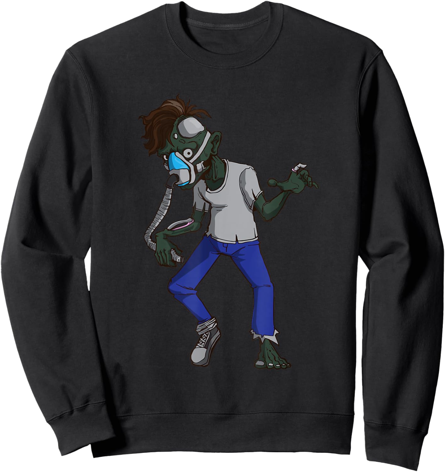 Funny CPAP Zombie Obstructive Sleep Apnea Snoring Sweatshirt - Sweatshirt | Black
