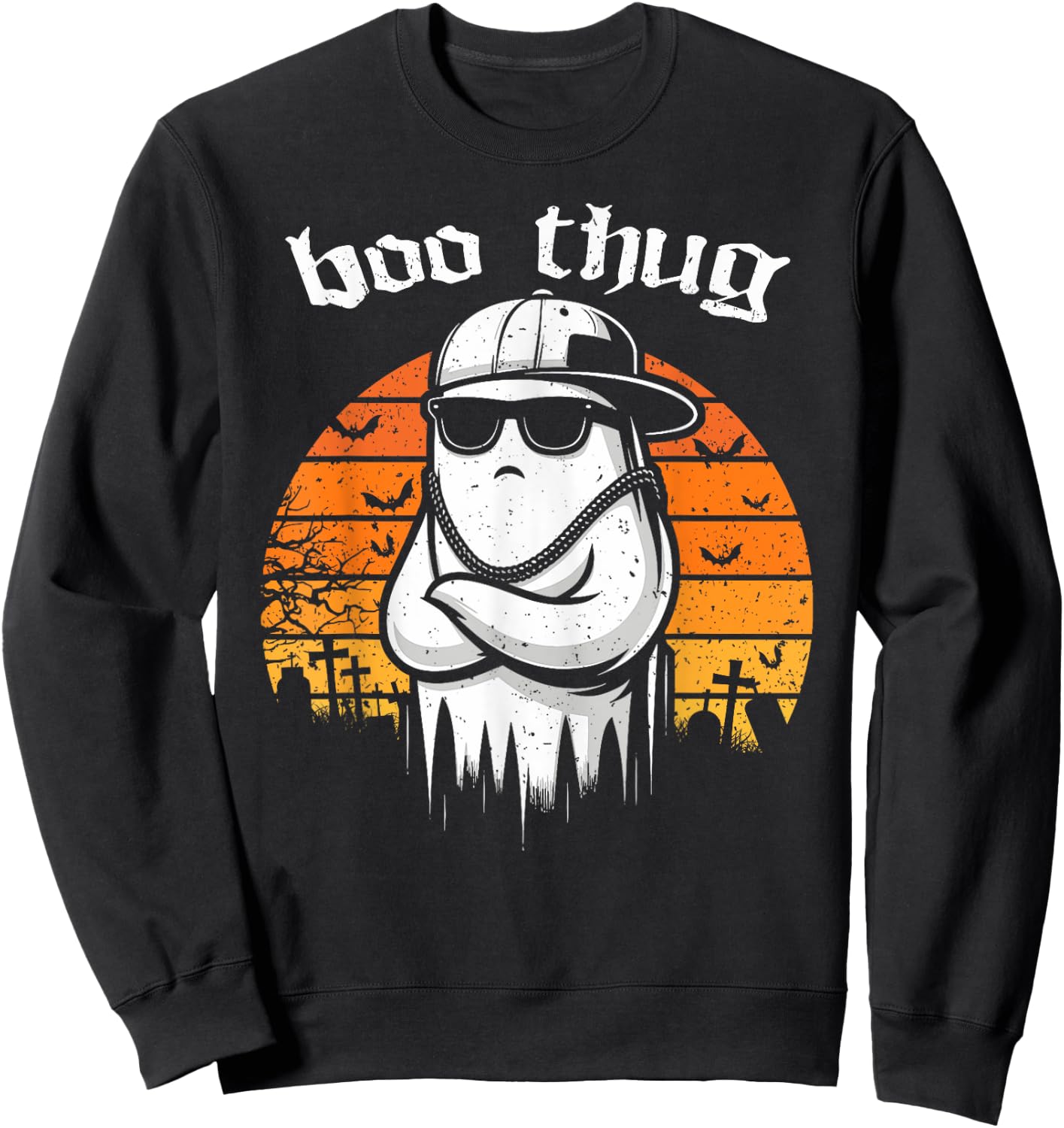 Boo Thug Ghost Life Matching Halloween Costume Men Women Sweatshirt - Sweatshirt | Black