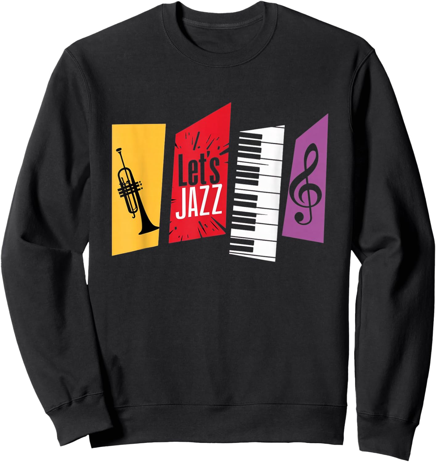 Jazz Funk & Soul - Afro Retro Vintage Music Sweatshirt - Sweatshirt | Black