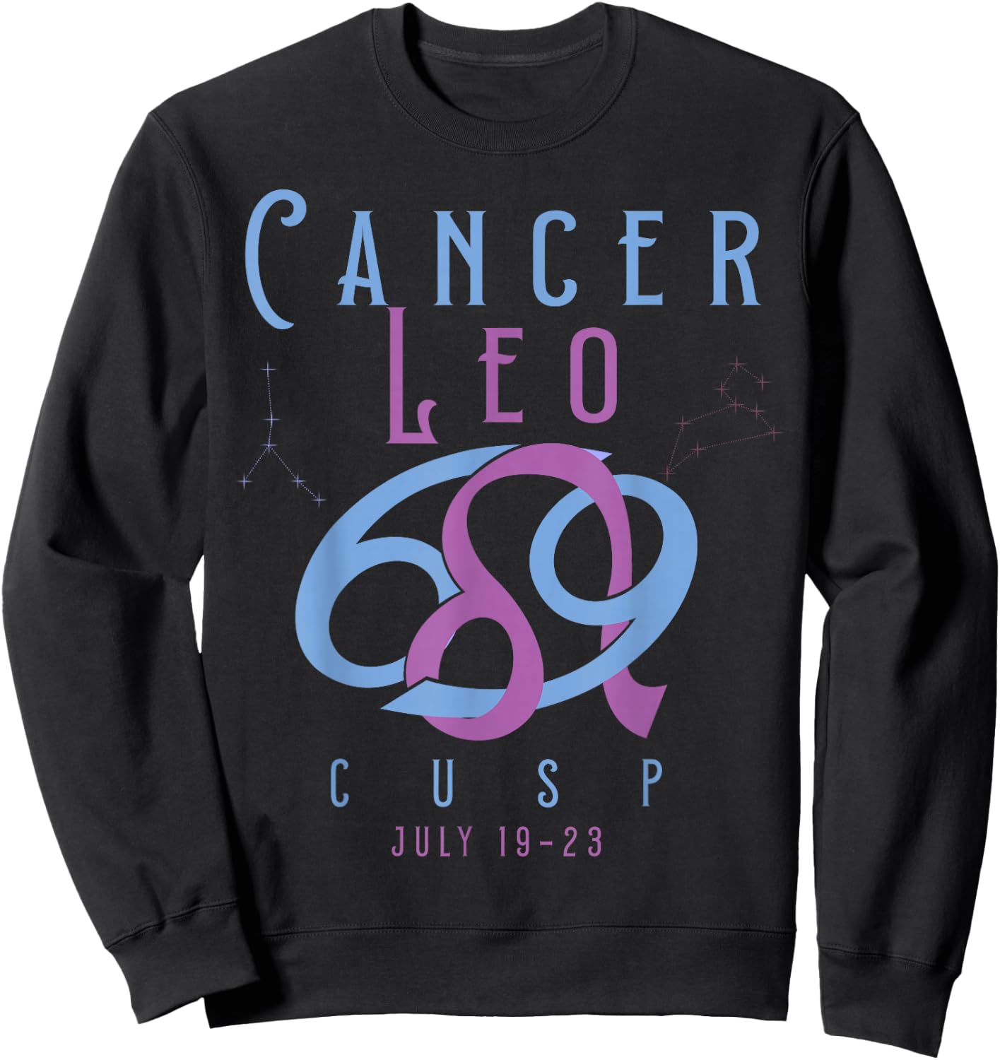 Cancer Leo Cusp Symbol Astrology Zodiac Sign Horoscope Sweatshirt - Sweatshirt | Black