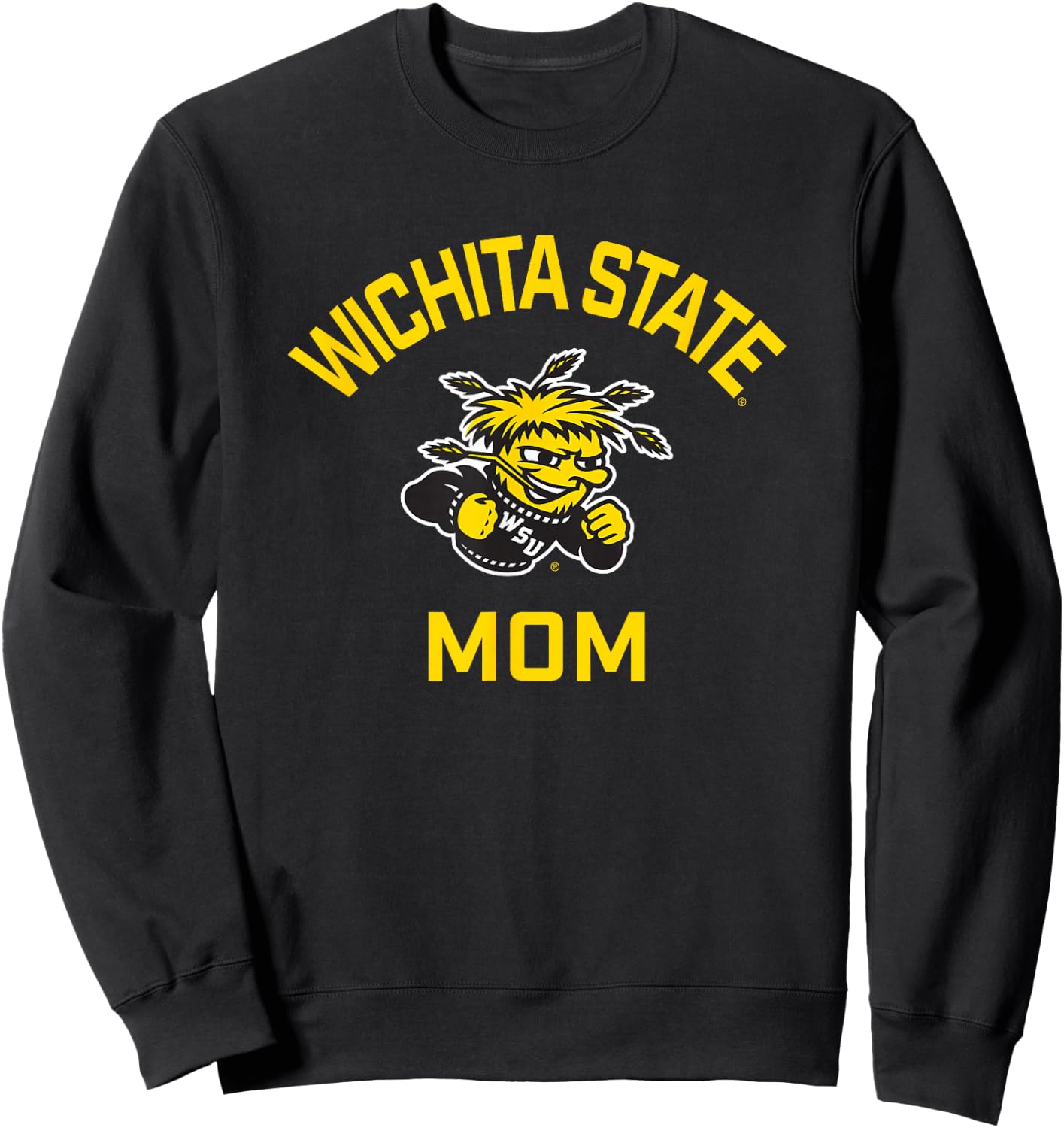 Wichita State University Shockers Arched Mom Sweatshirt - Sweatshirt | Black